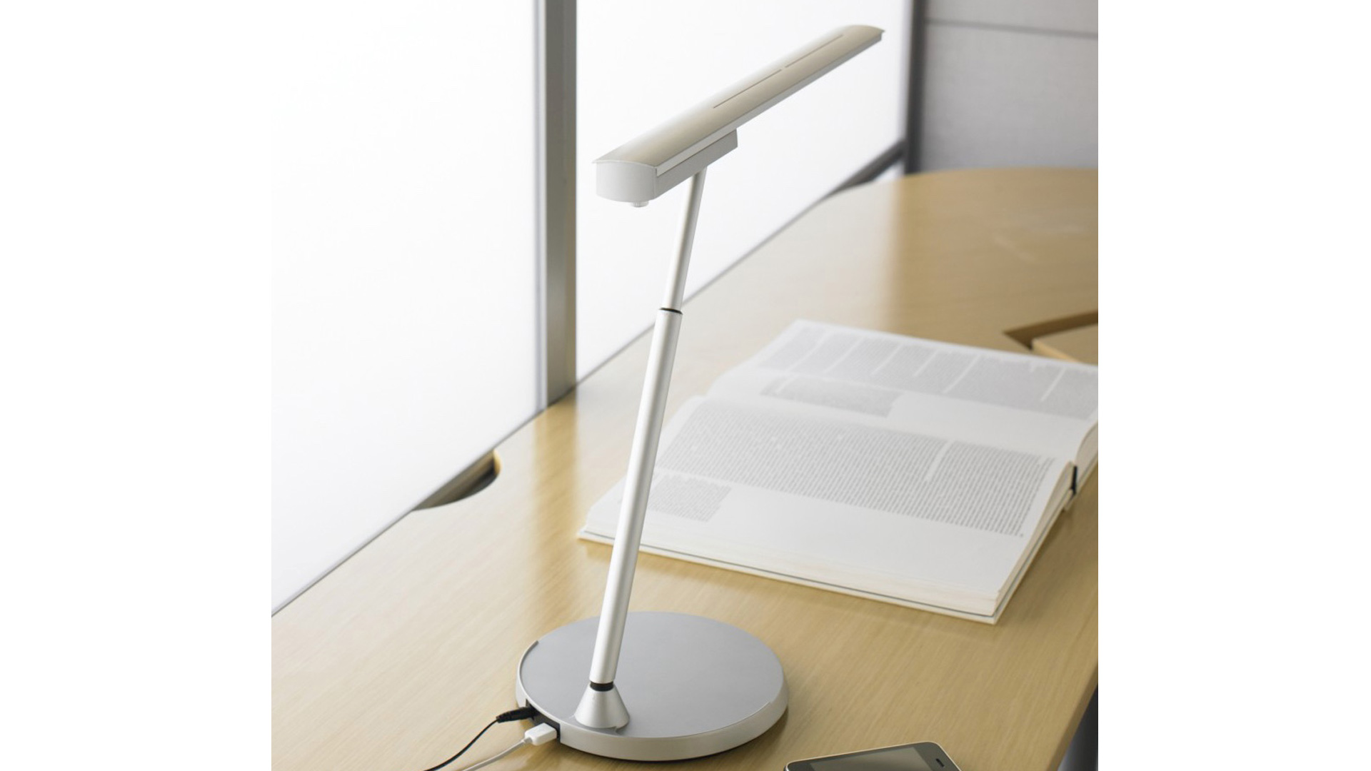 USB charging #YLCB Conflux LED Desk Light Designed by Carl Magnusson 