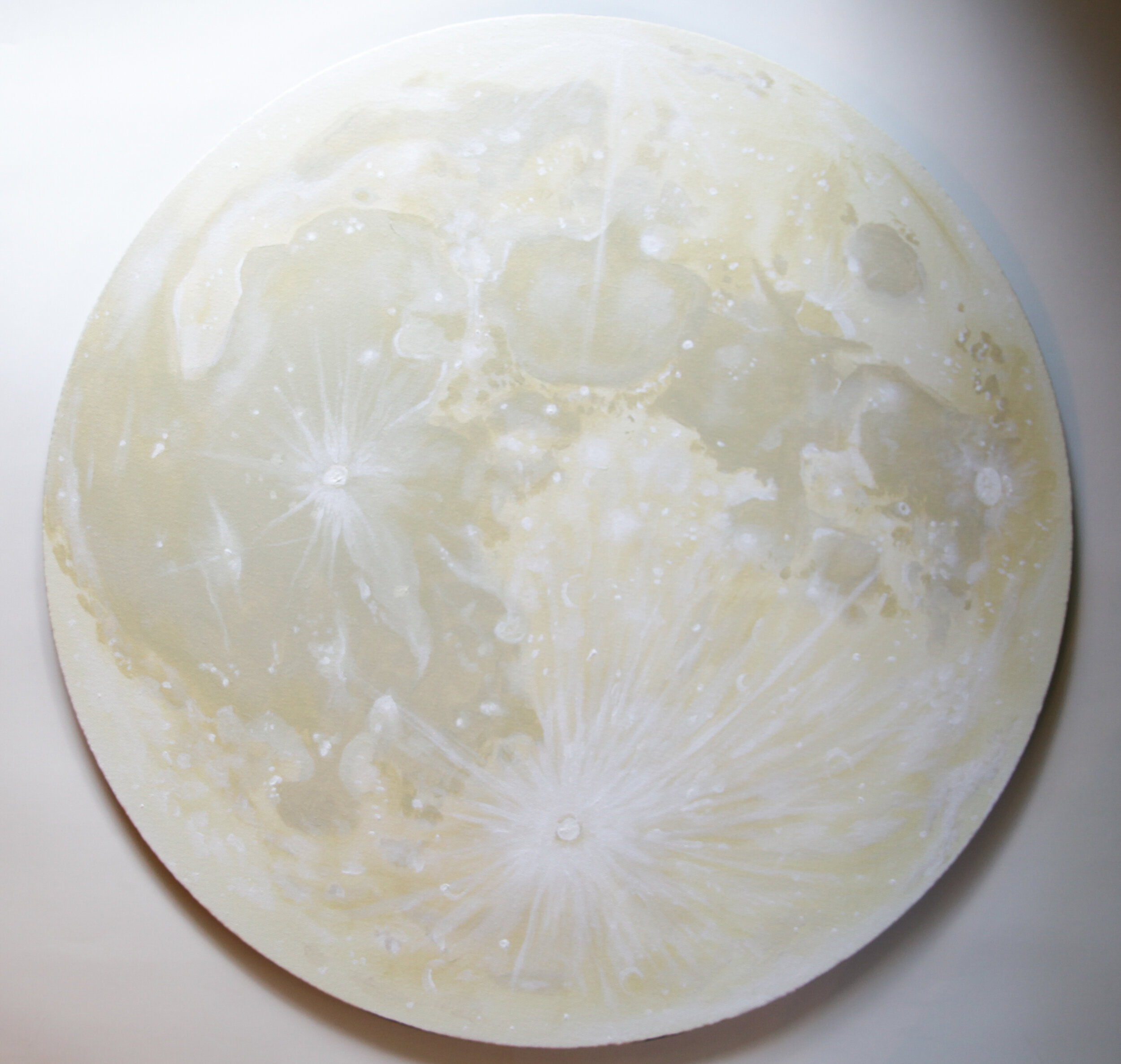 Pale Yellow Moon Canvas Print