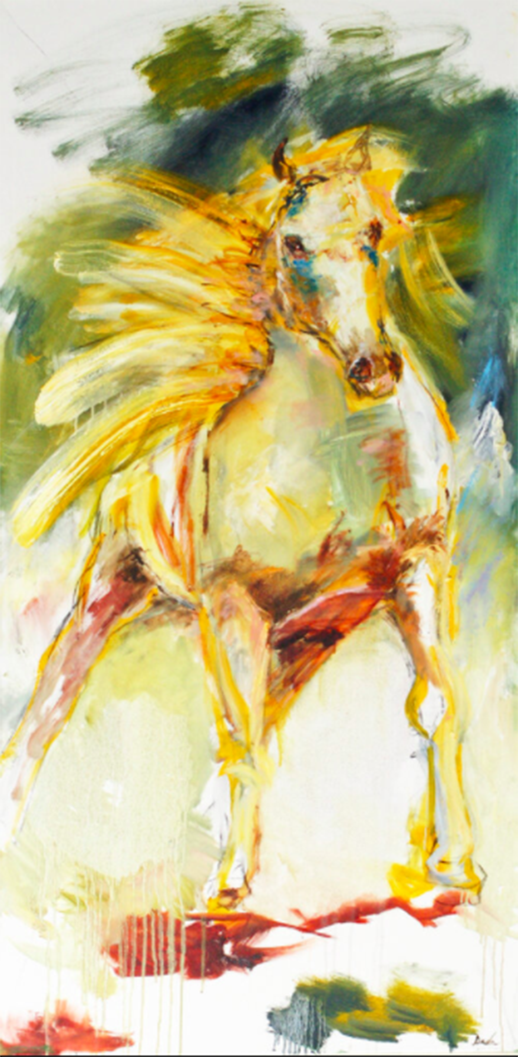 Running Like The Wind - Oil on Canvas - 48" x 24"