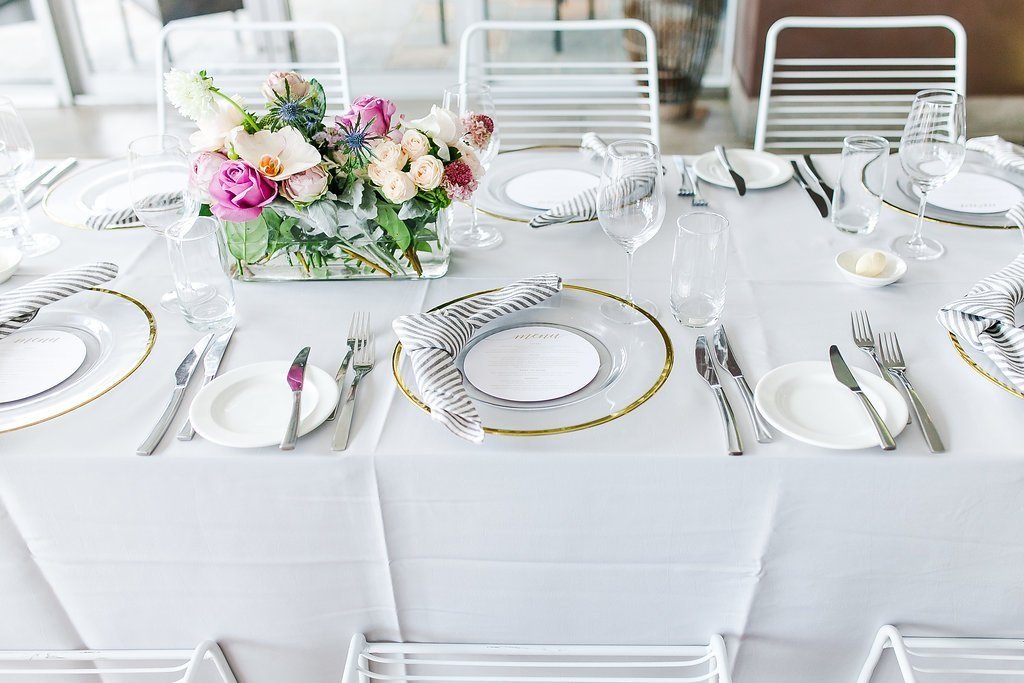 Waterfront Wedding Venues Brisbane, table setting