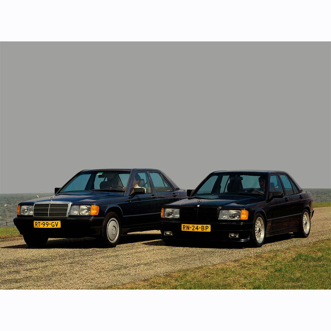 A standard Mercedes-Benz W201 190 E 2.6 and the 3.5-litre Brabus version together in 1987.

Photo credit: Brabus

#mercedes #mercedesbenz #classicmercedes #brabus #brabusmercedes #mercedesw201 #mercedes190 #mercedes190e #190e #1987 #1980s