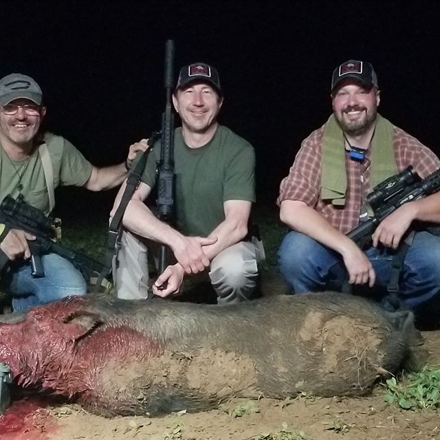 Jake worked through rain n tall corn to get his hog killas onto the meat! They used thermal optics by N-Vision, Pulsar and FLIR. They were interested in purchasing optics and there&rsquo;s no better way to do that then to use them in the field and se