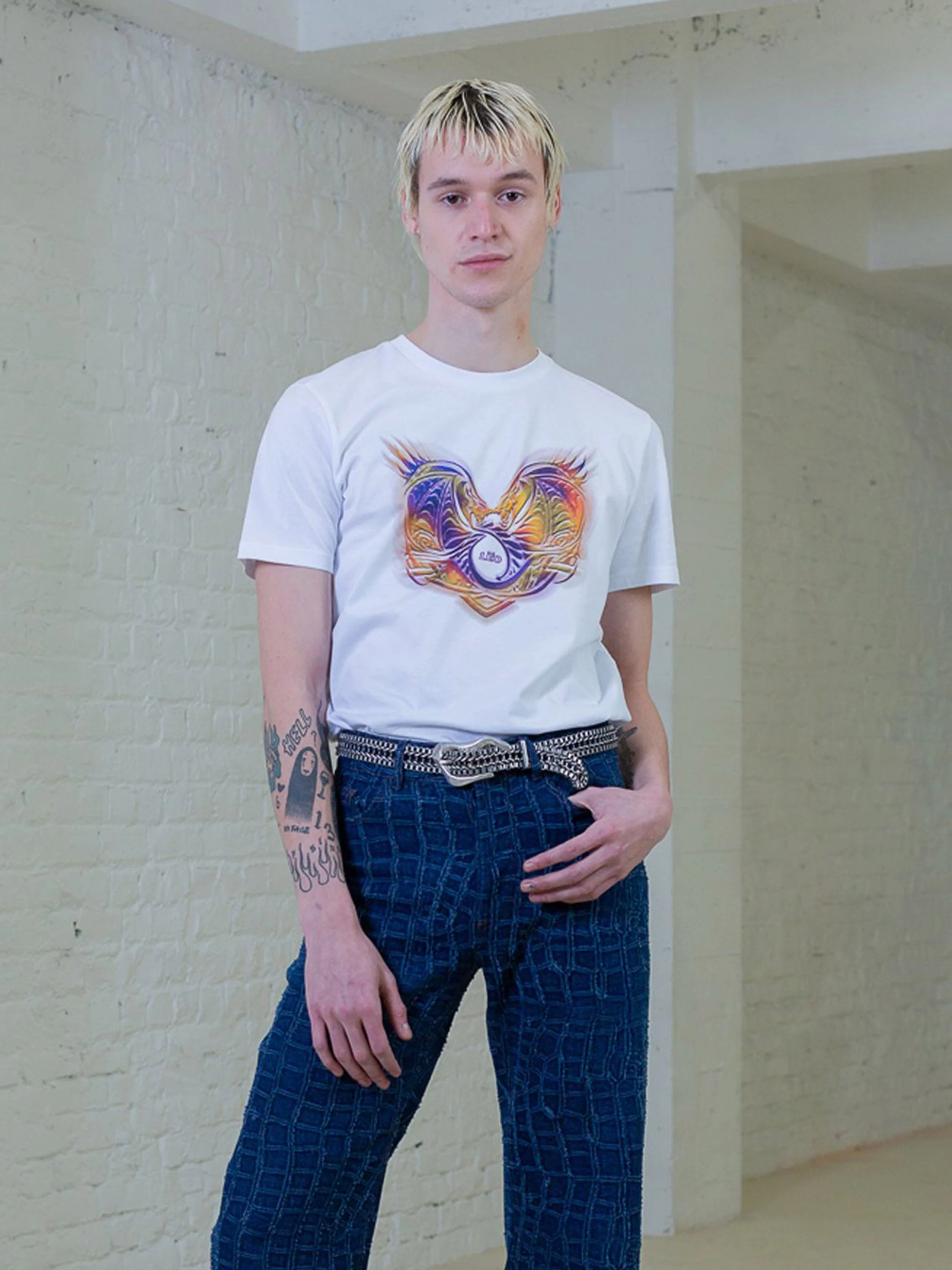 TRAE - T-Shirt w/ Dragon Print - Black - Men/Women