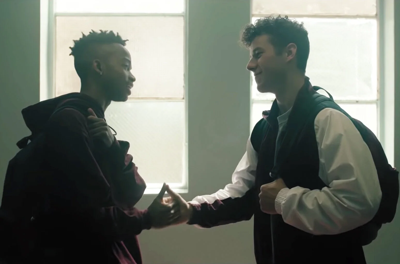 A still from the video to Logic’s “1-800-273-8255.”