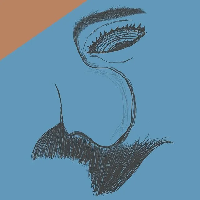 Hollow Eyed Moustache Man
.
.
.
.
.
.
.
.
#redtelephone #contemporaryart #contemporaryartist #artistsoninstagram #femaleartist 
#squiggledrawing #squiggleseries 
#donaldwwinnicott #girlsthatmakestuff 
#subconsiousdrawing #gouache #ink #gouachepaint #