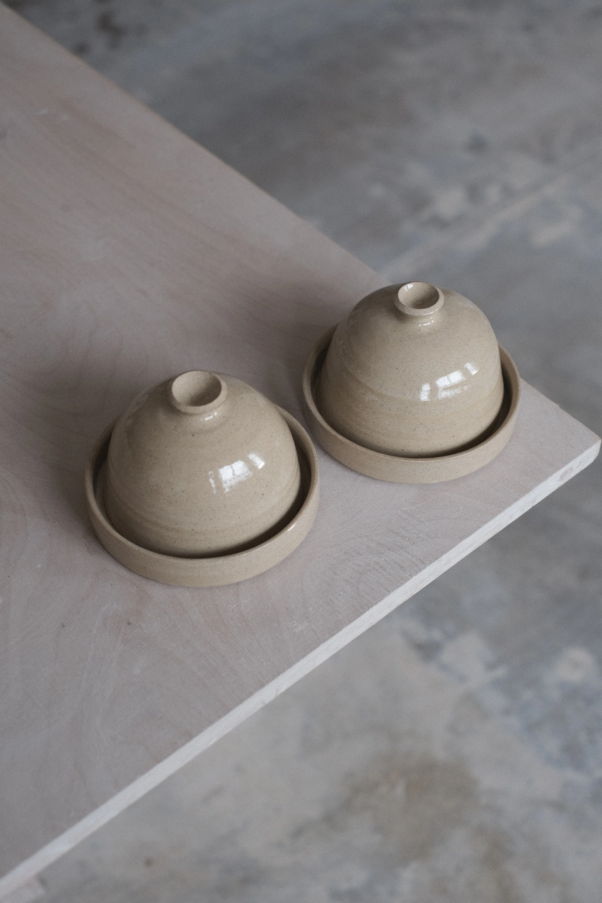 stoneware butter dish