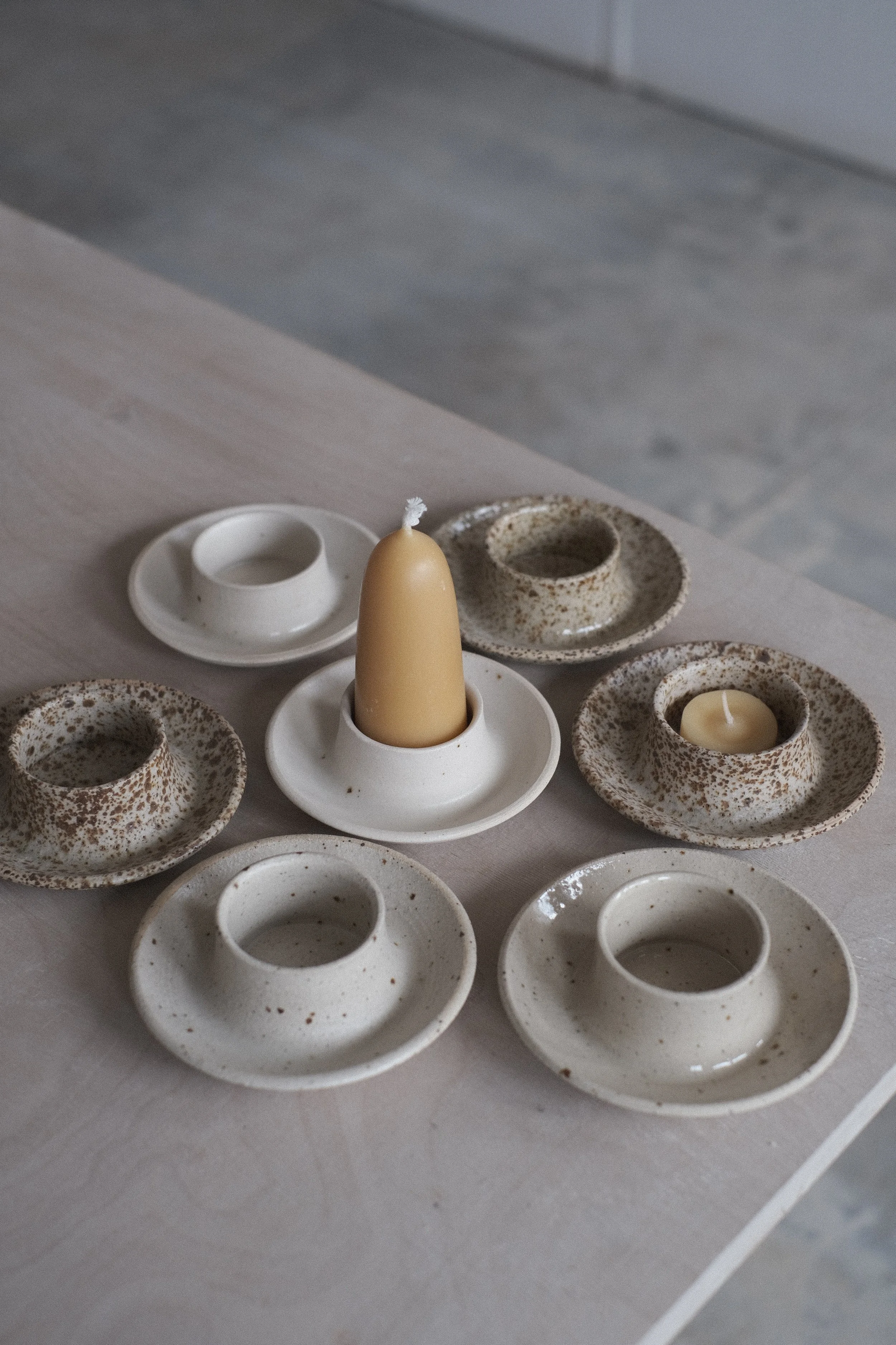 Wide Stubby / Tealight Candle Holder