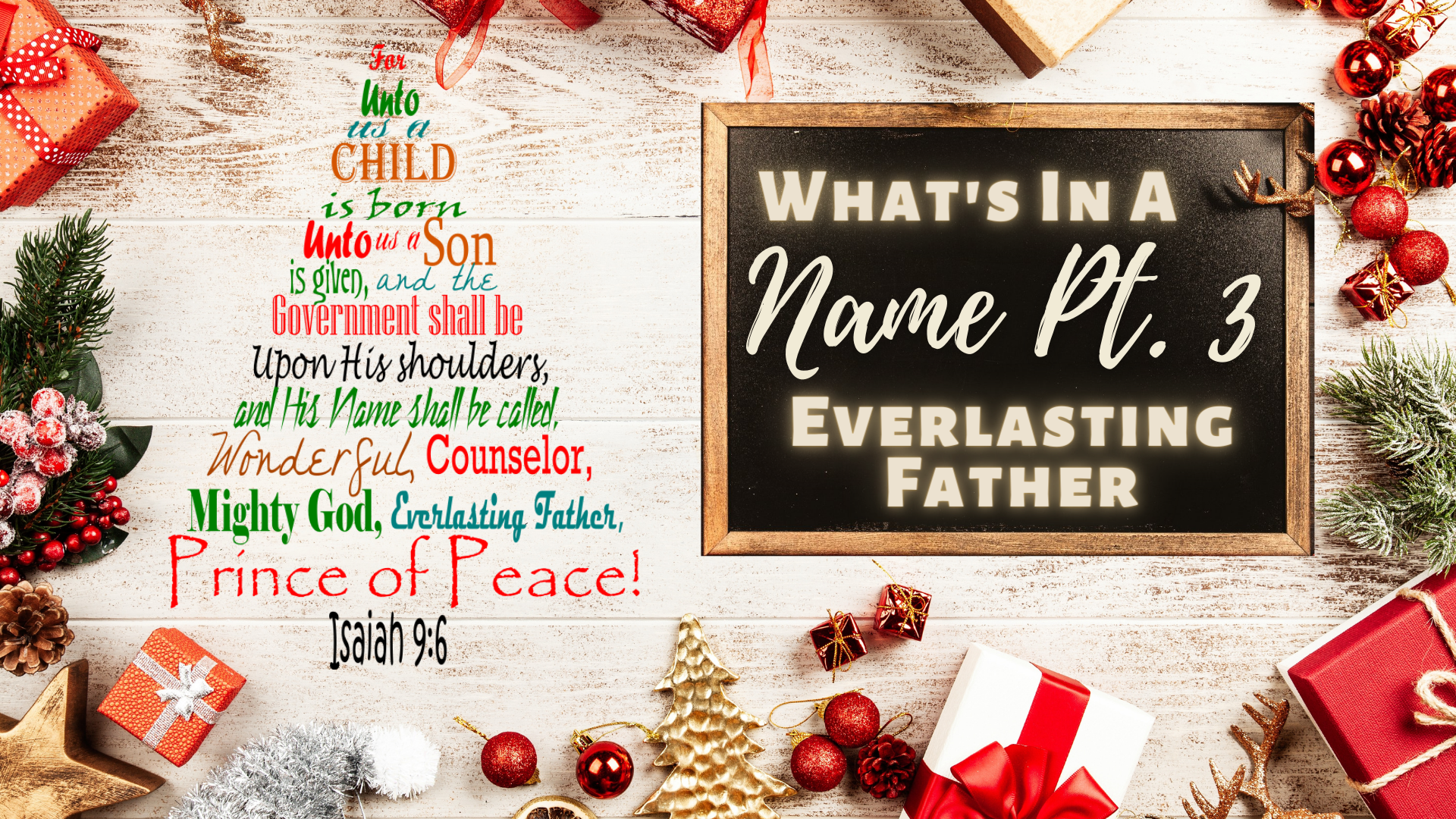 What's In a Name - Pt 3 Everlasting Father