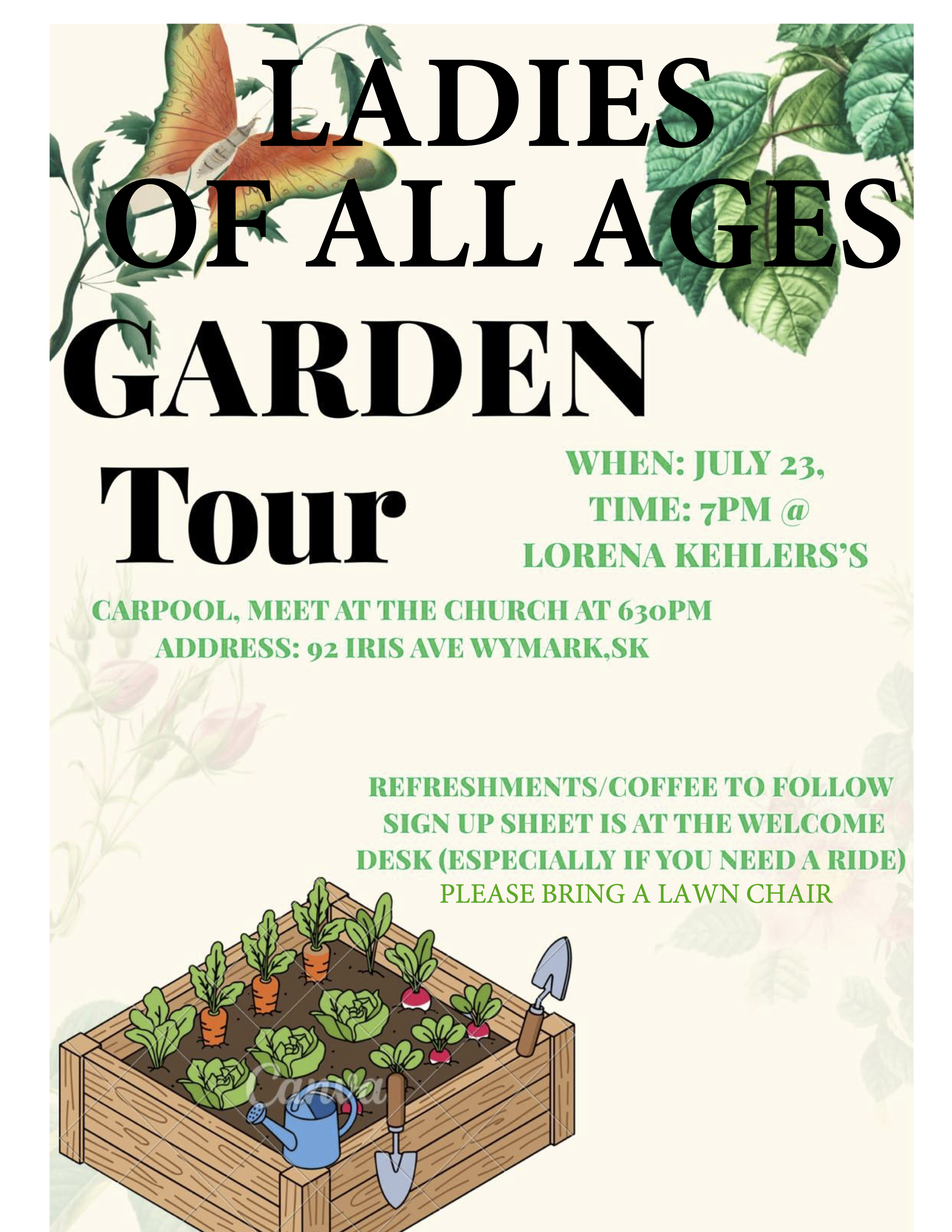 Ladies of All Ages Garden Tour