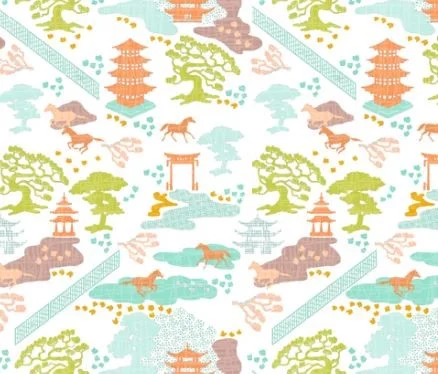 Prancing Horses Chinoiserie