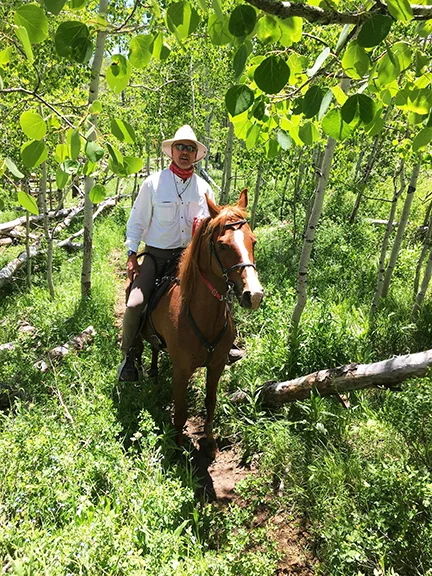 Bruce and his horse Chips