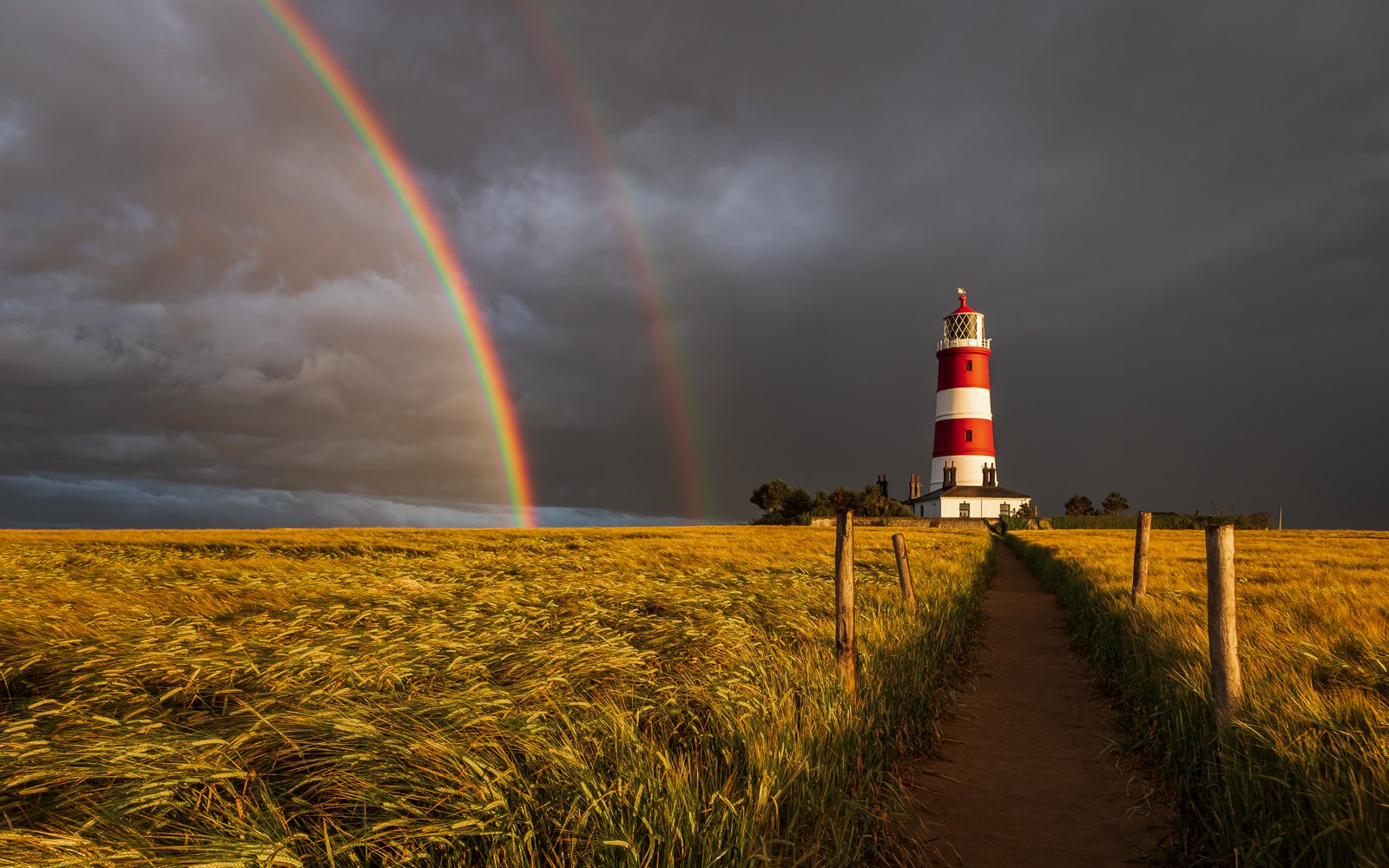 Double Rainbow at Happisburgh Lighthouse