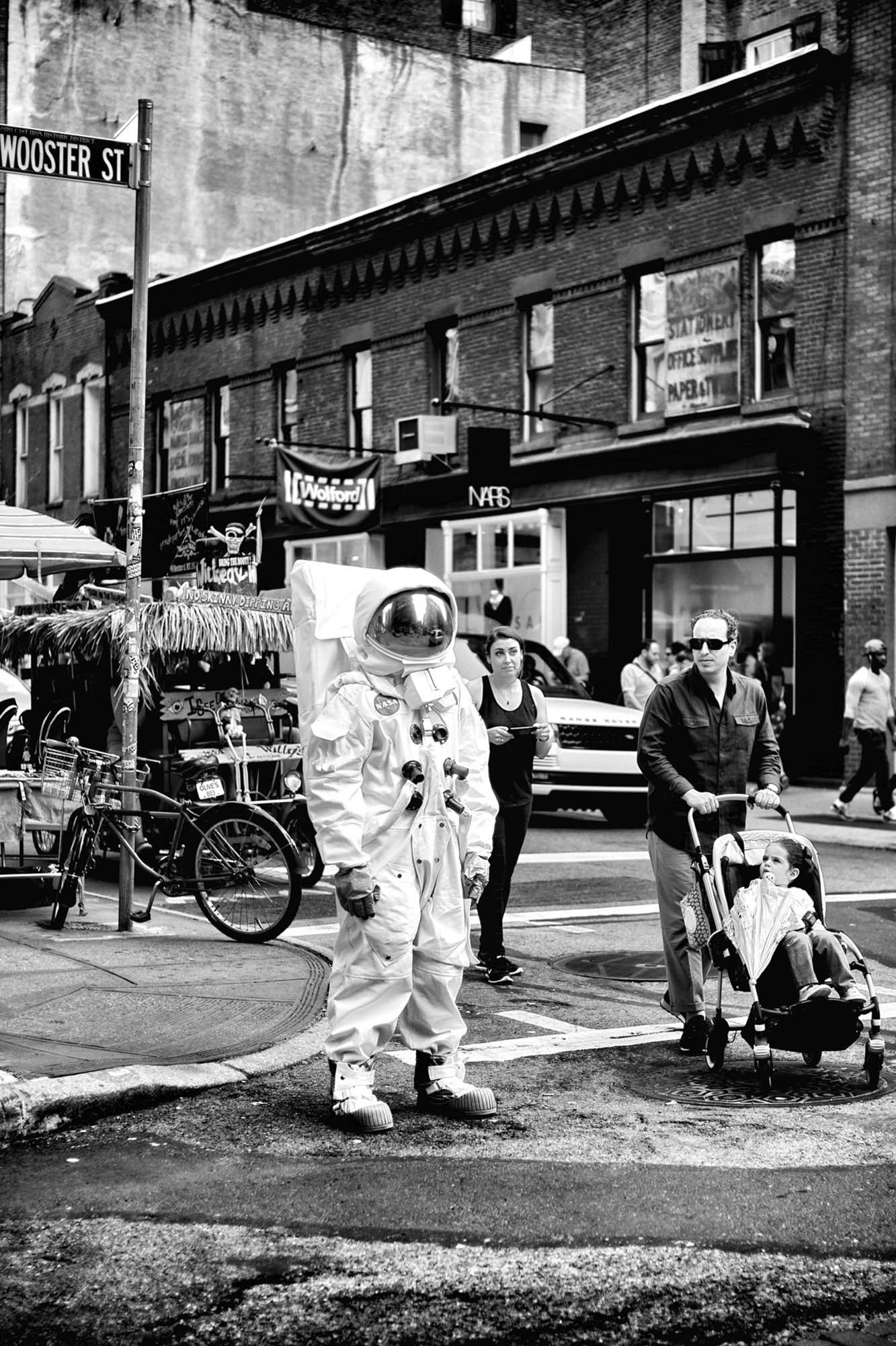  June 18th 2015:  A Spaceman seen walking around in Soho, New York City, USA. Pictures by Phil Penman WWW.PHILPENMAN.COM Cellphone: 917 496 1644 penmanphoto@gmail.com 
