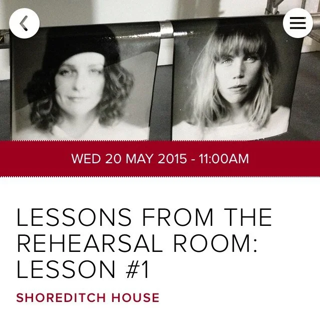 Lessons from the Rehearsal Room