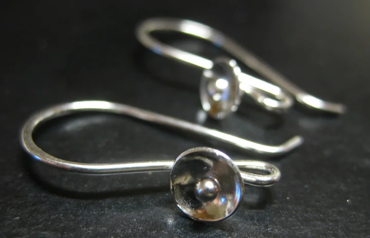 Unique handmade silver ear wires earwires