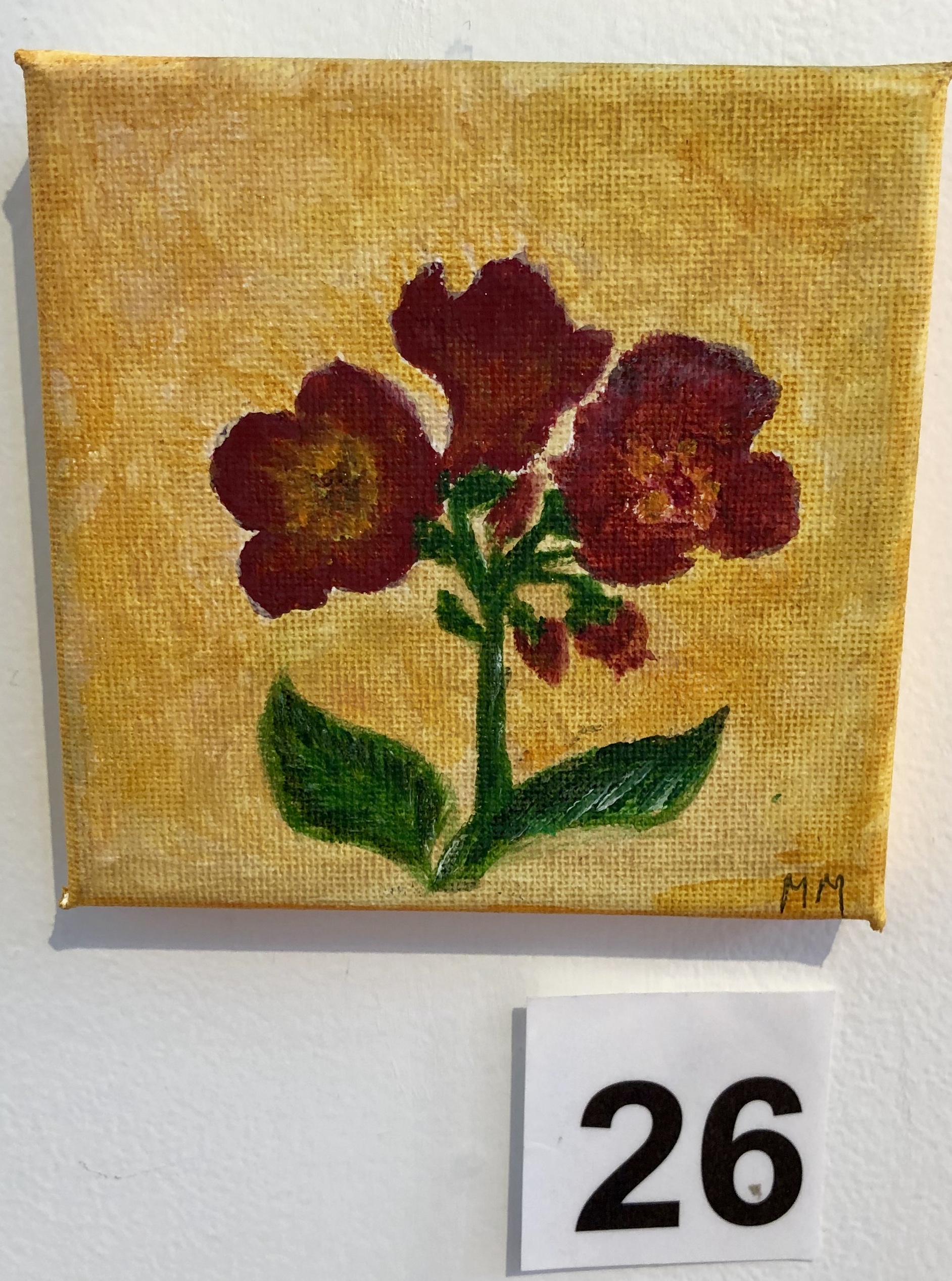 "Flowers on a yellow background" by Mary Montague