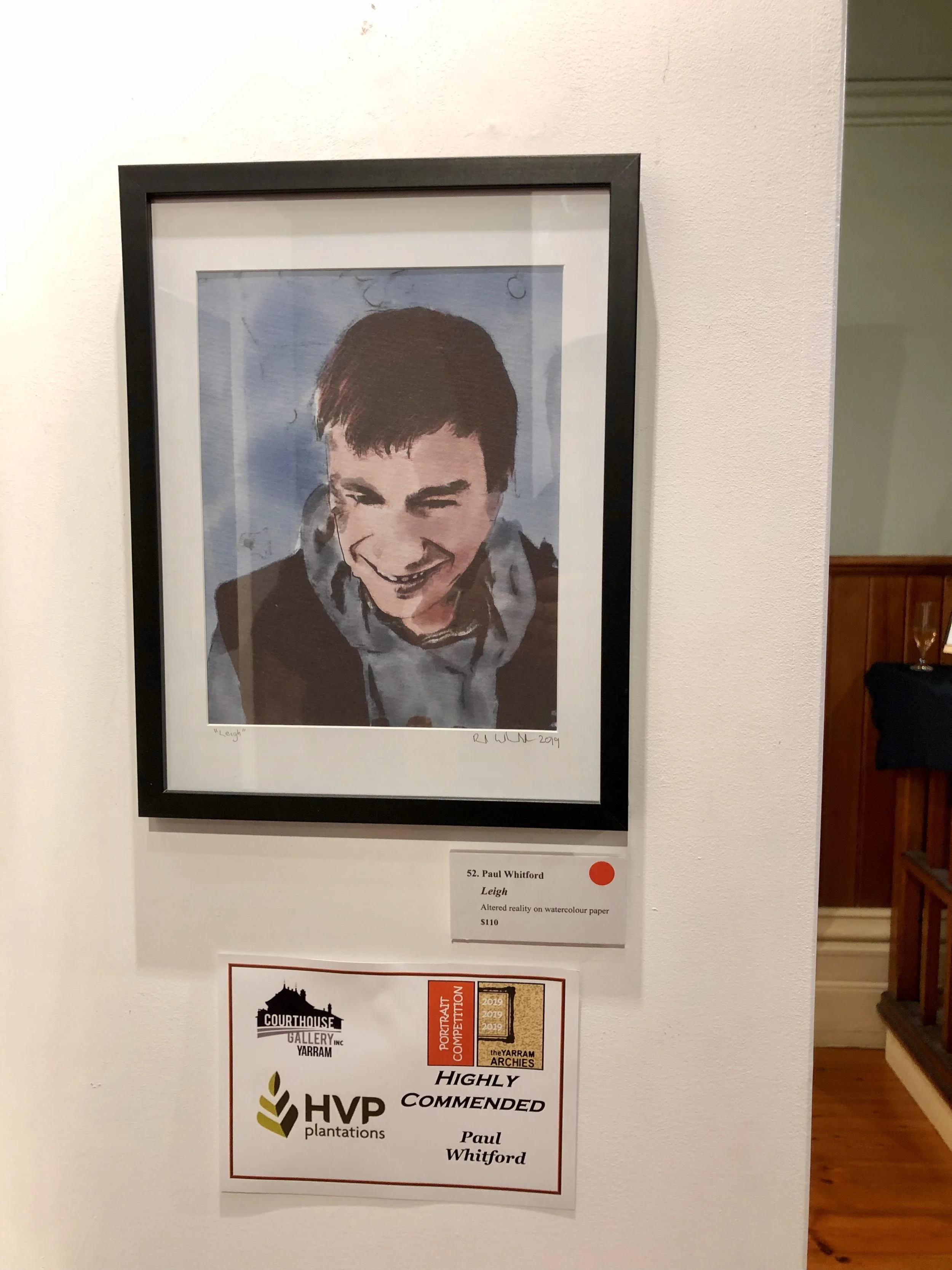 Highly Commended (Open) Title: “Leigh” Artist: Paul Whitford Altered Reality printed on Watercolour Paper