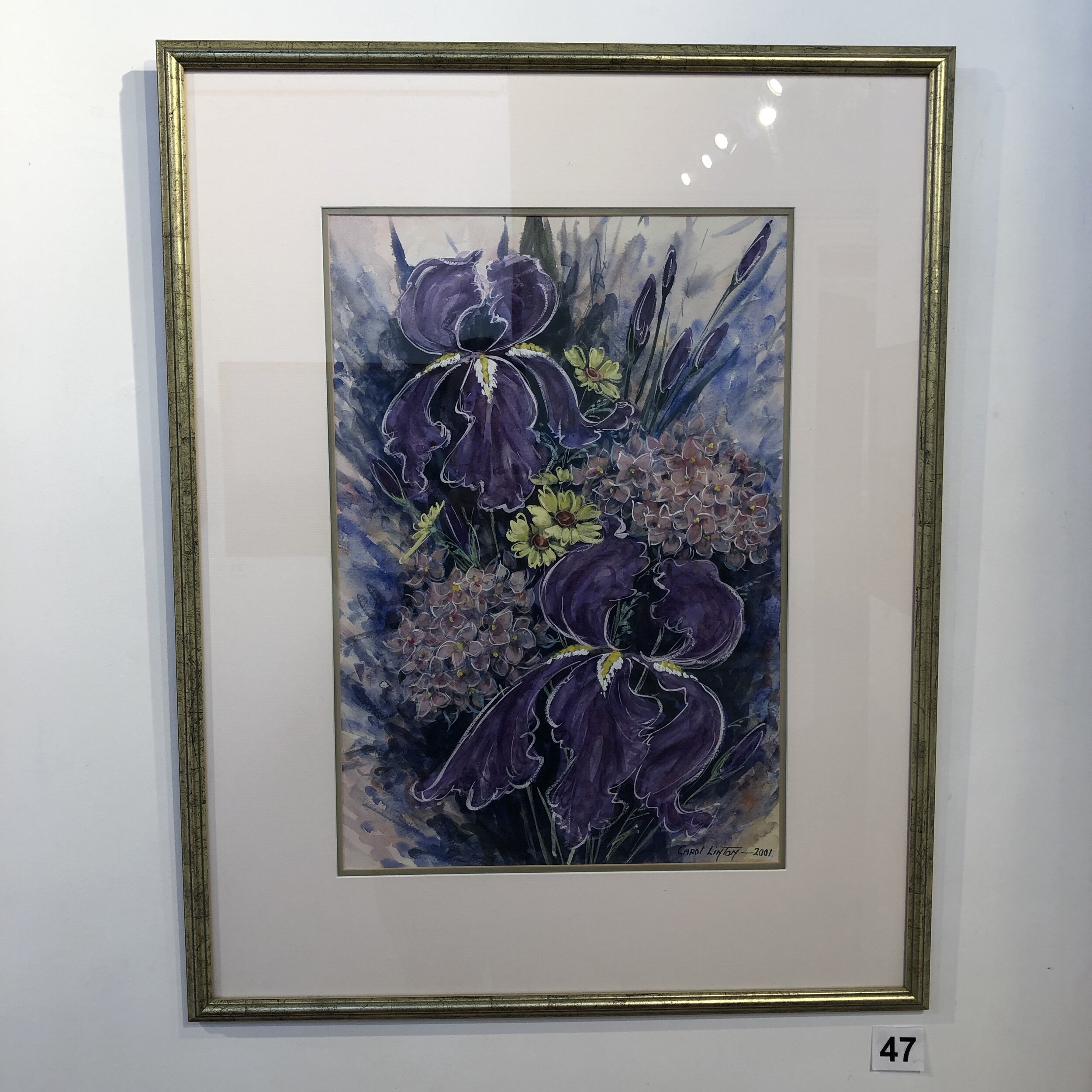 "Irises and Hydrangeas" by Carol Linton