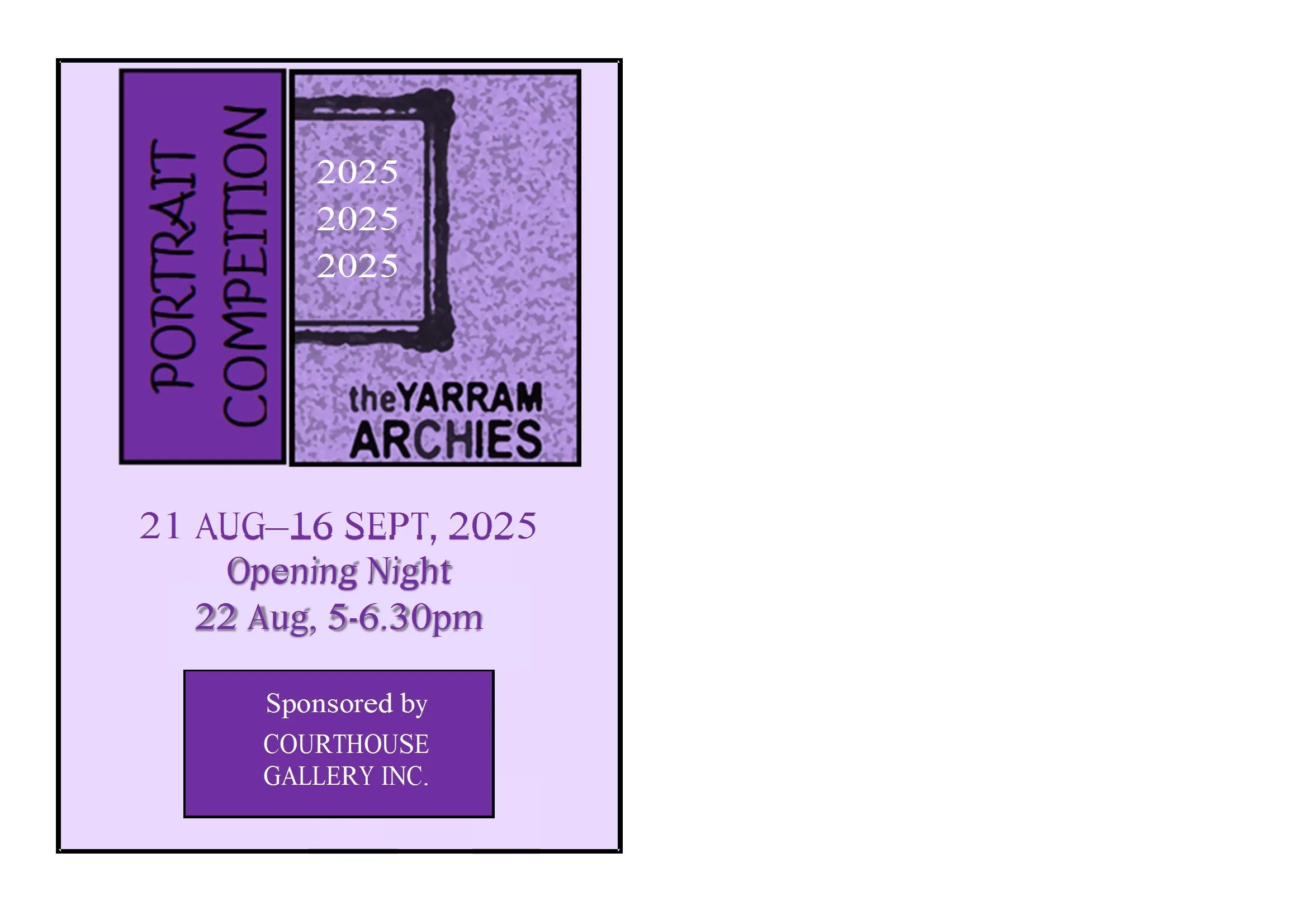 THE YARRAM ARCHIES 2025 - COMPETITION EXHIBITION