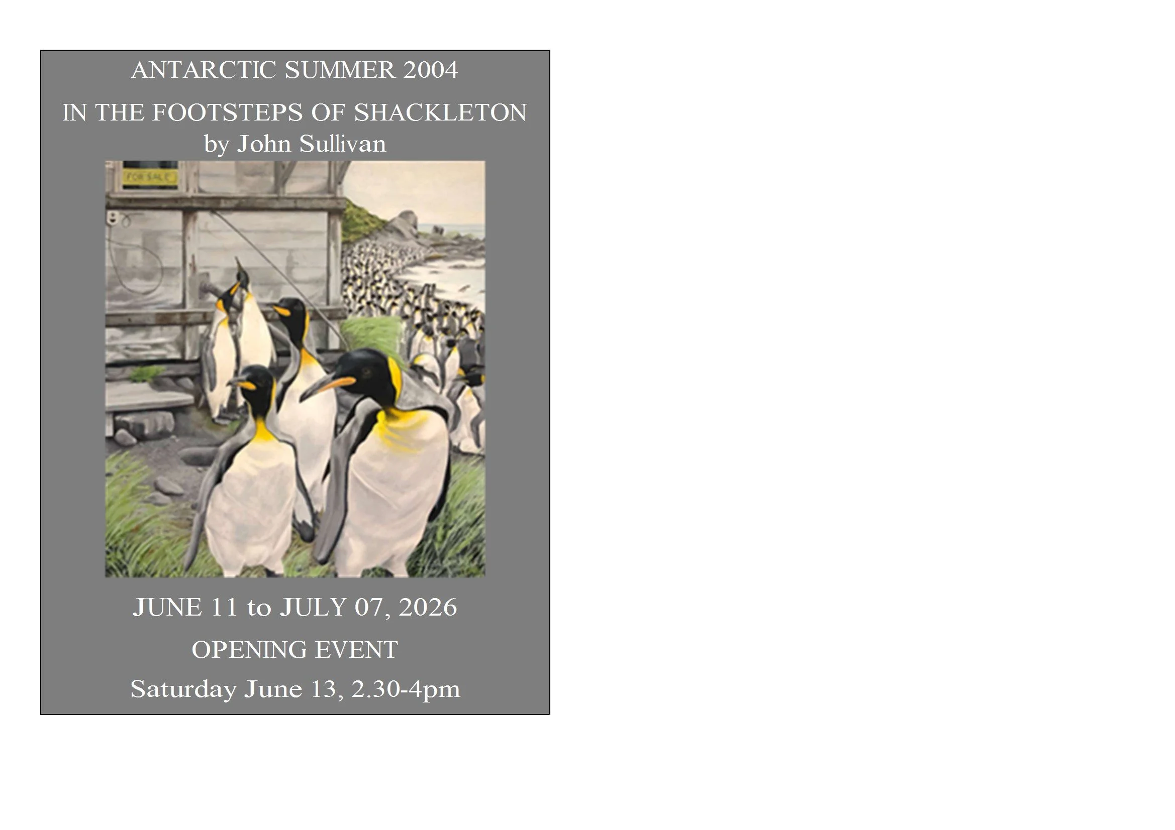 ANTARCTIC SUMMER 2004 - IN THE FOOTSTEPS OF SHACKLETON by John Elijah Sullivan