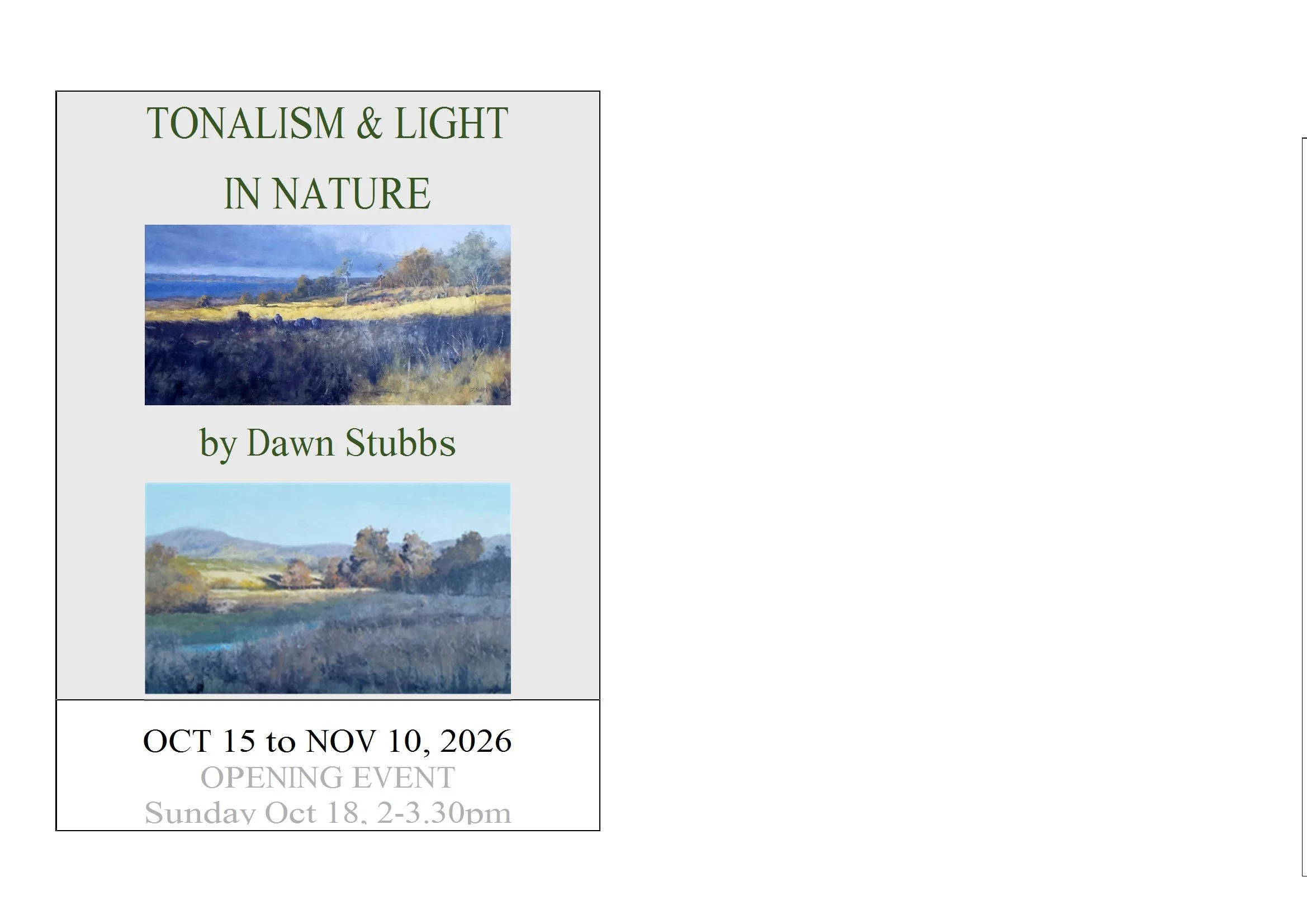 TONALISM &amp; LIGHT IN NATURE by DAWN STUBBS