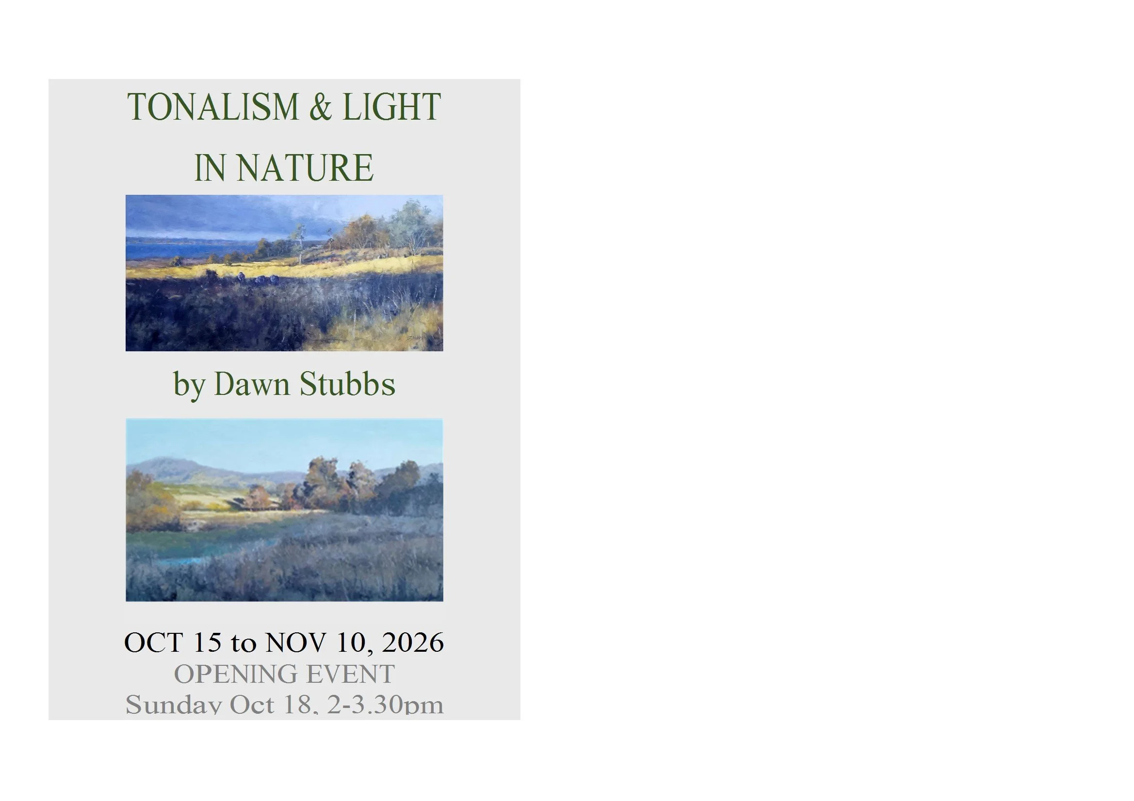 TONALISM &amp; LIGHT IN NATURE by DAWN STUBBS