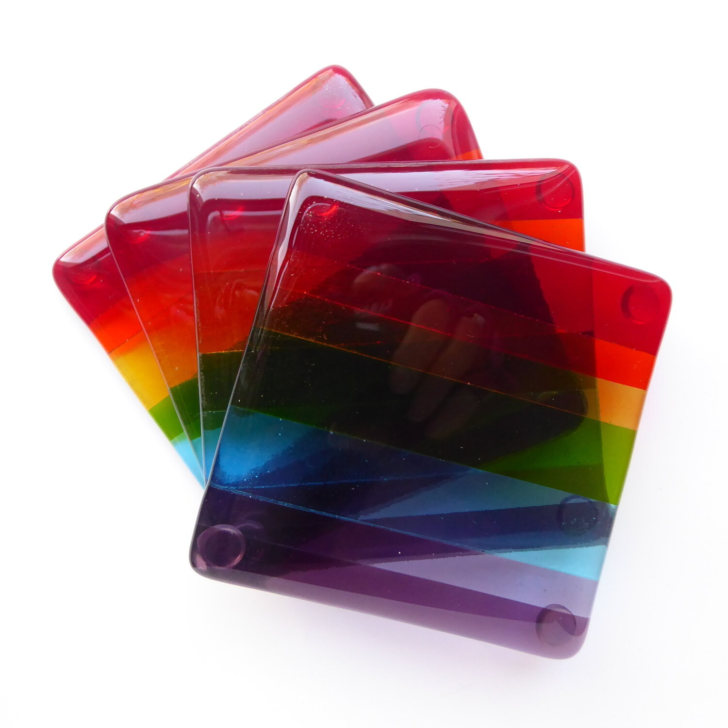 Rainbow coasters