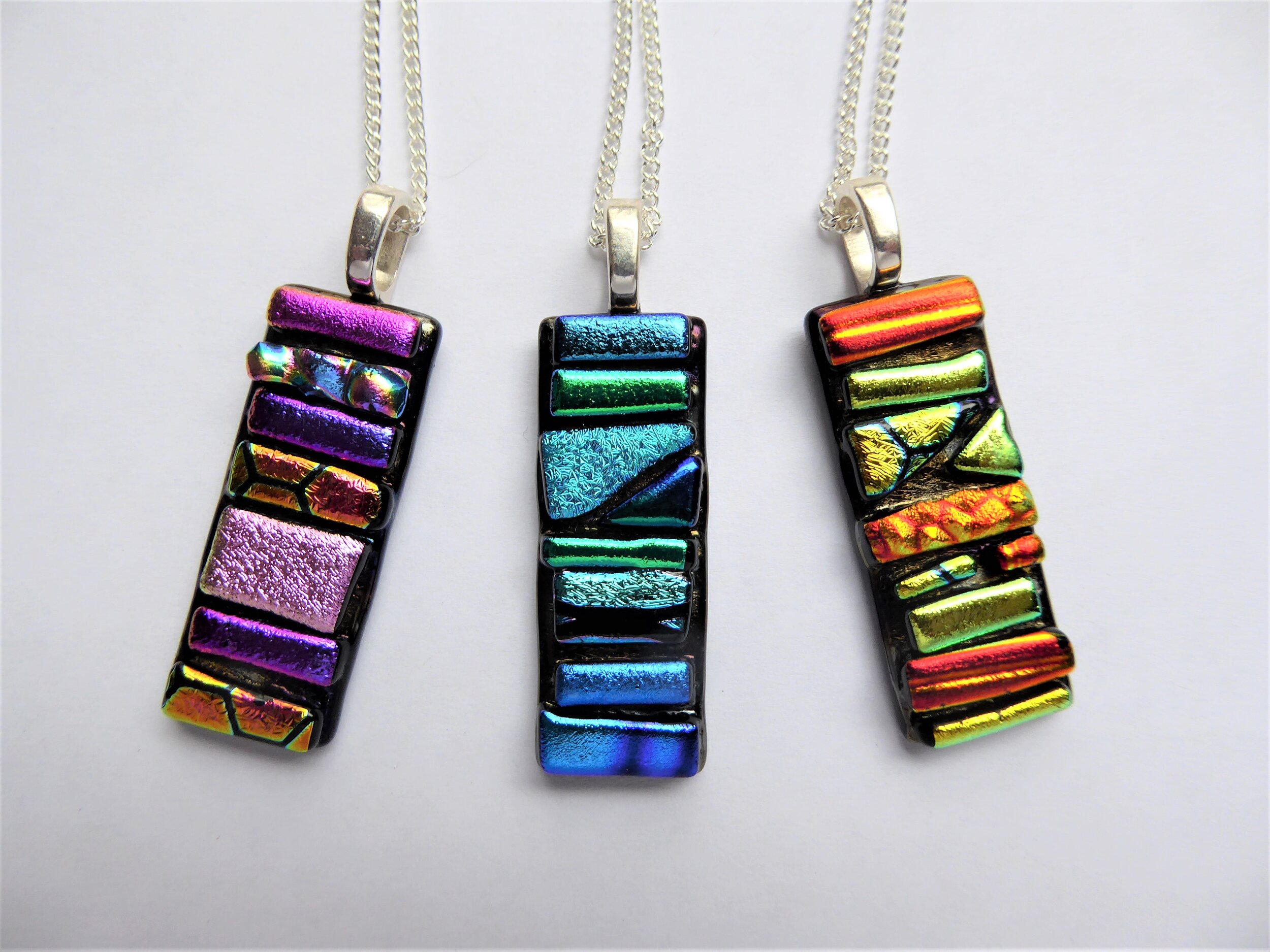 Fused Glass Dichroic Glass in Pinwheel Design - Art in Glass