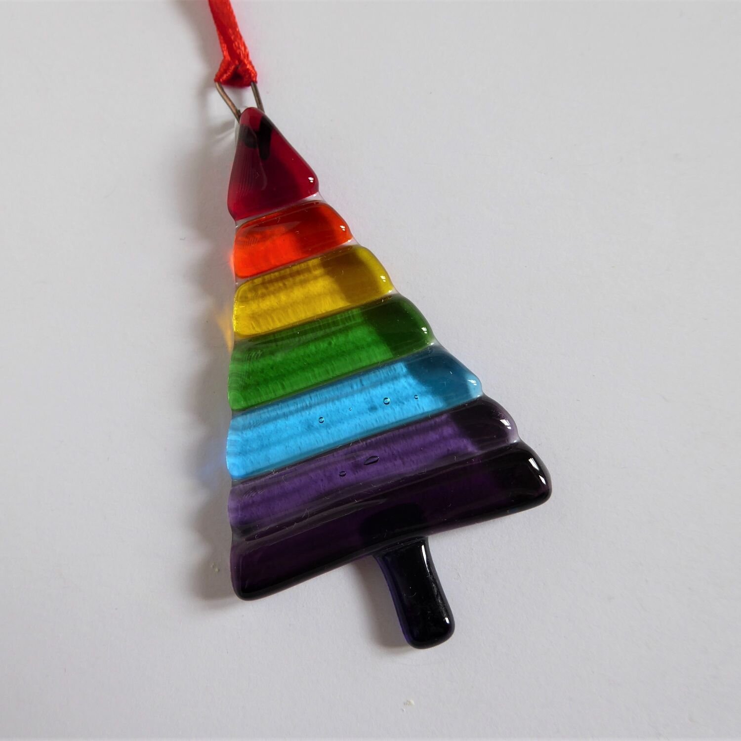  Eva Glass Design fused glass rainbow Christmas tree 