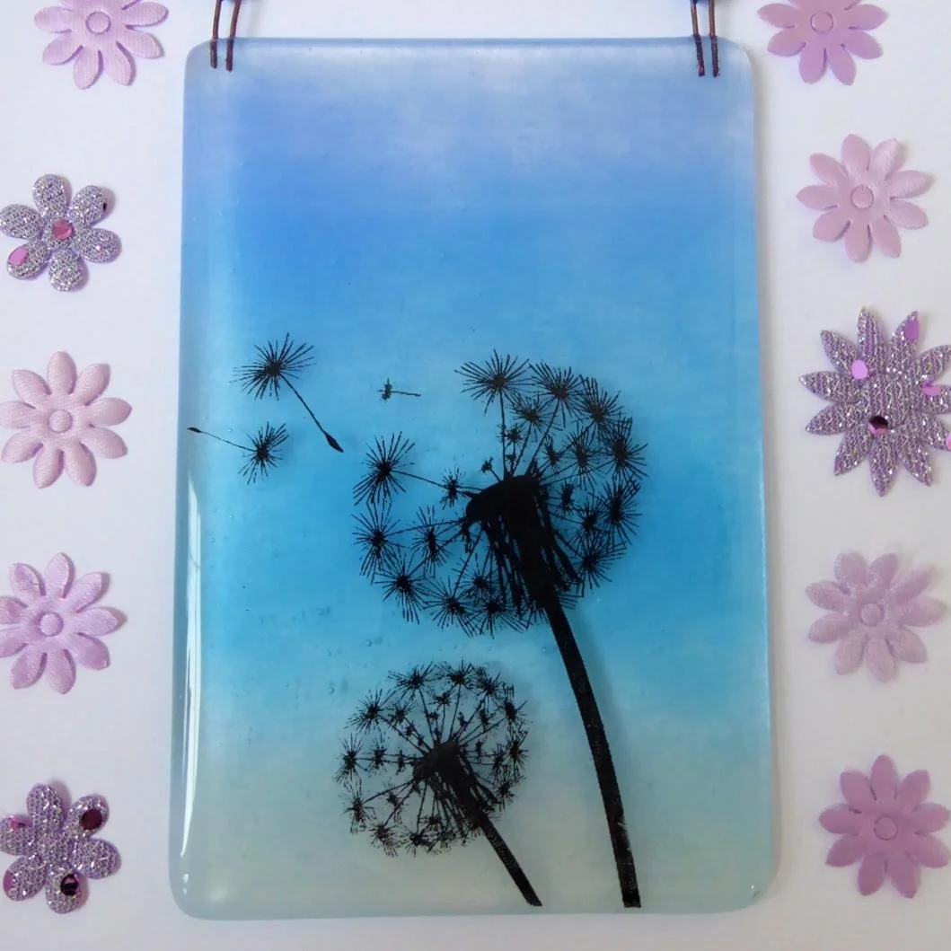 Dandelion blue suncatcher