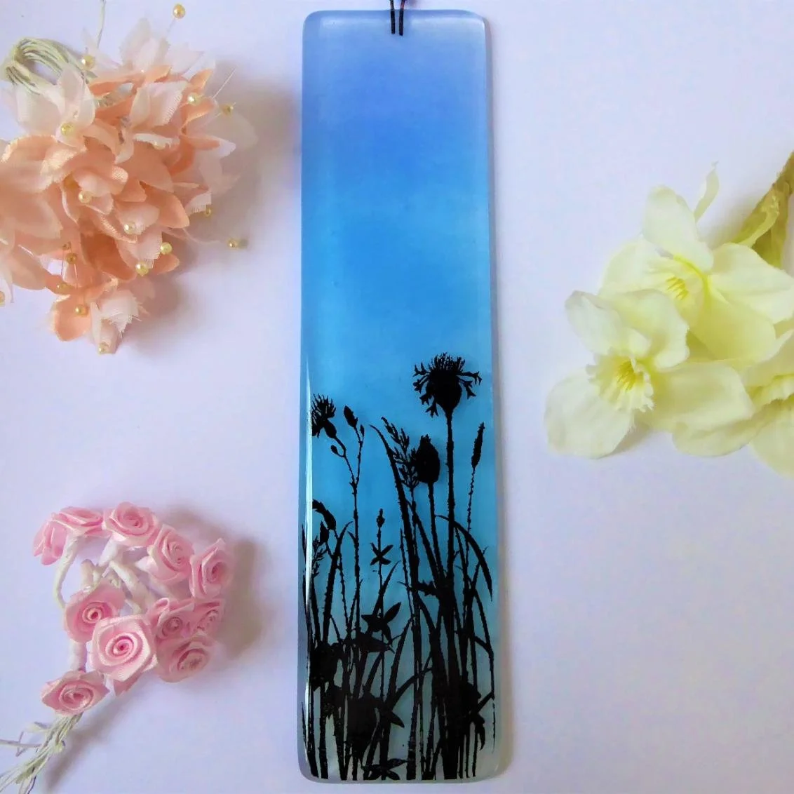 Poppy blue suncatcher