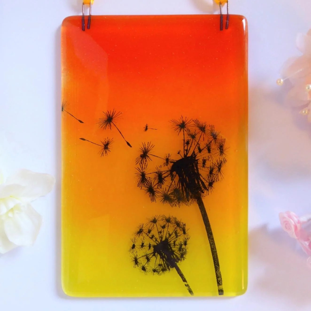 Dandelion sunset suncatcher