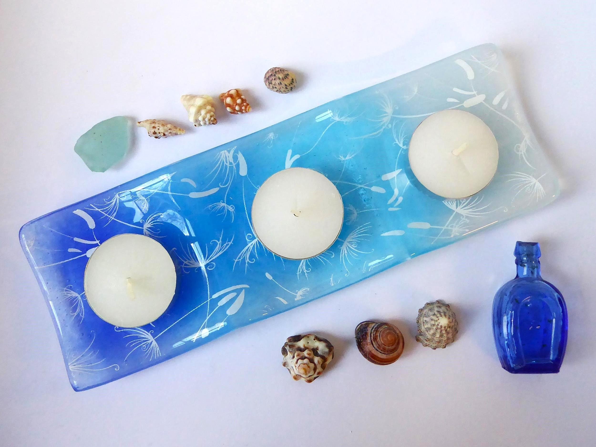 Wildflower Meadow Collection blue tealight tray