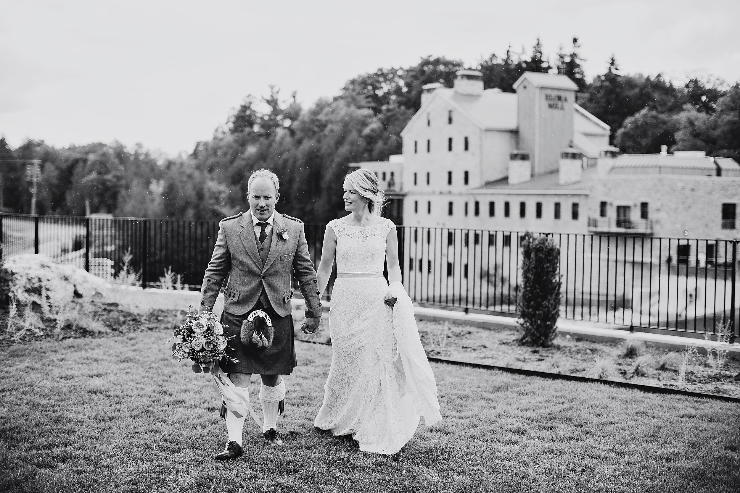 elora mill wedding summer kilt