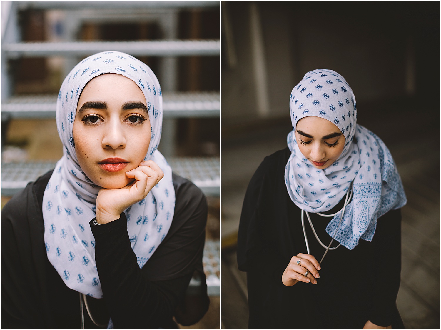portraits with headscarf 