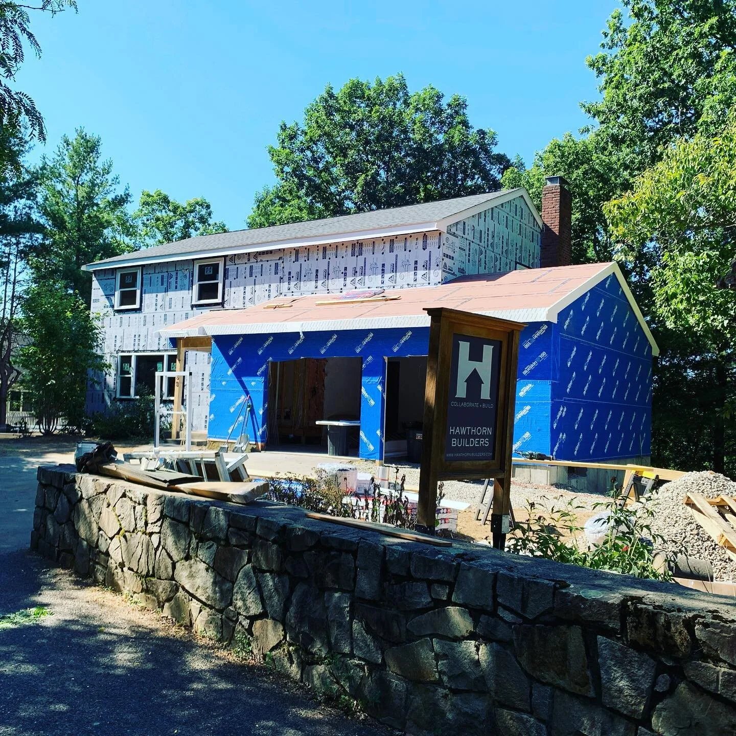 Framing walk through this morning with the folks at @hawthornbuilders We love the framing phase and Hawrhorn is always on top of it. #homebuilding #needhamma #residentialdesign #residentialarchitecture #woodframe #localbusiness #sitevisit