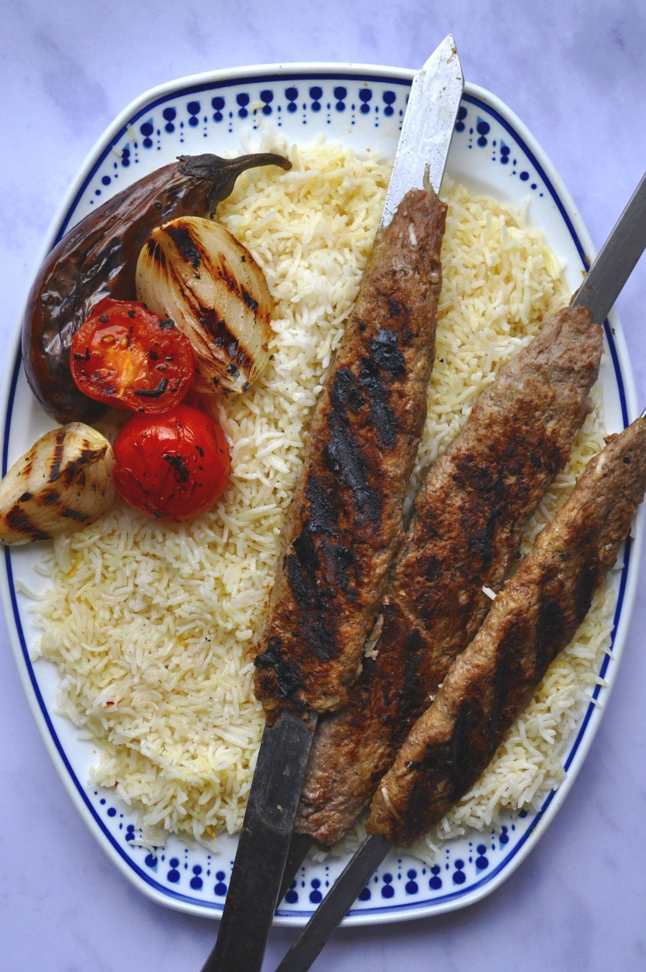 Chelo Kebab (Iranian Kebabs) Dine with Dina