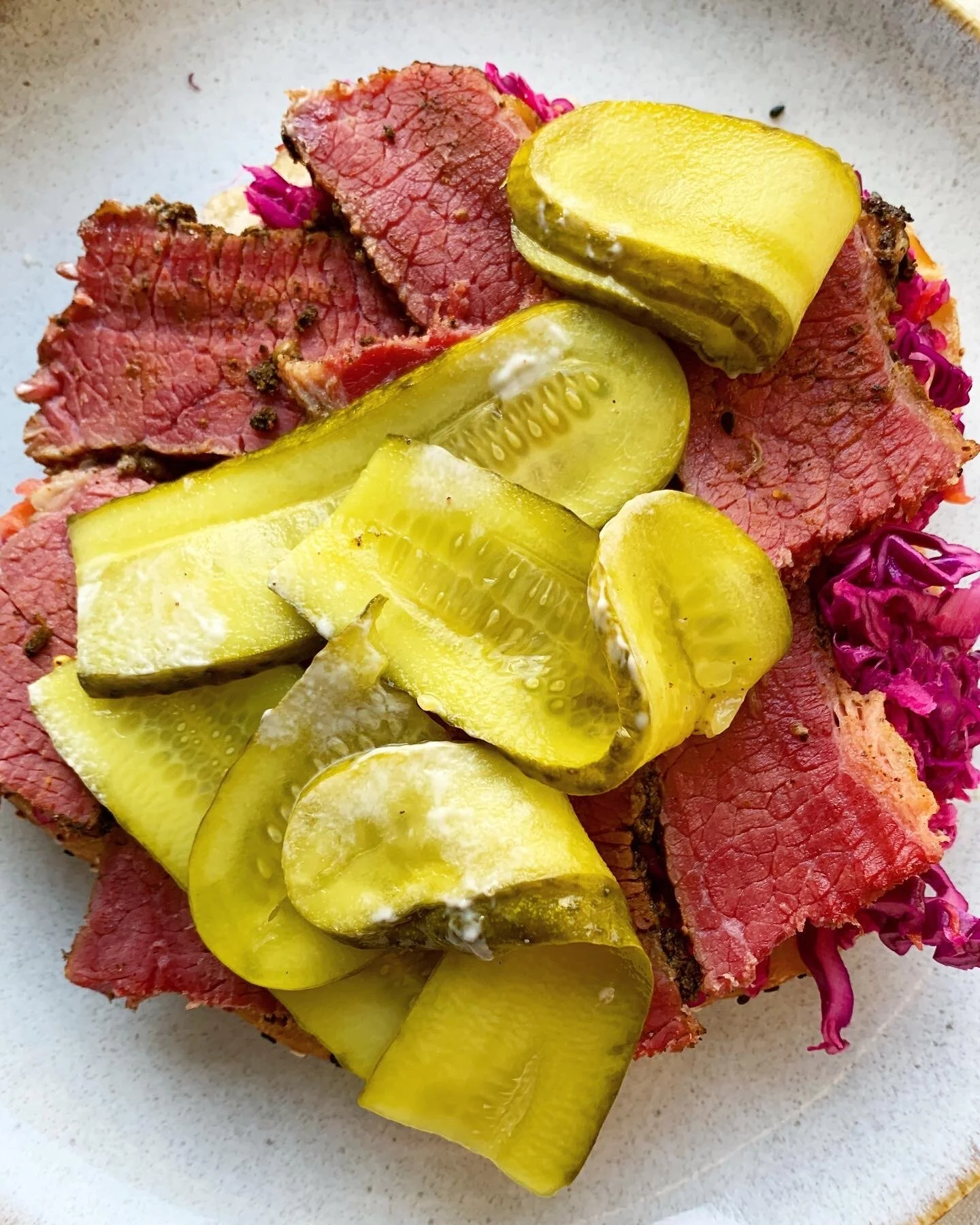Za'atar Crusted Salt Beef (Pastrami) Sandwich Dine with Dina