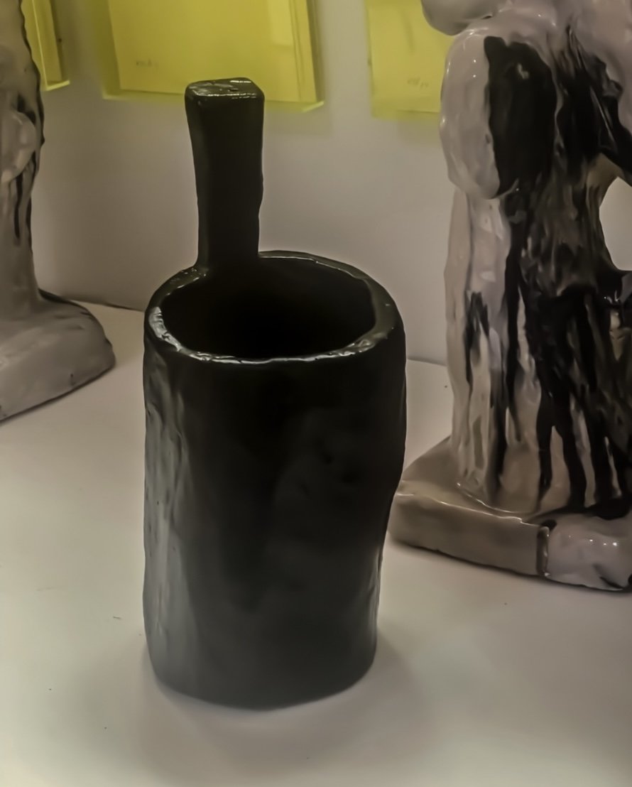 Lost wax cast molten glass/crystal vessel 