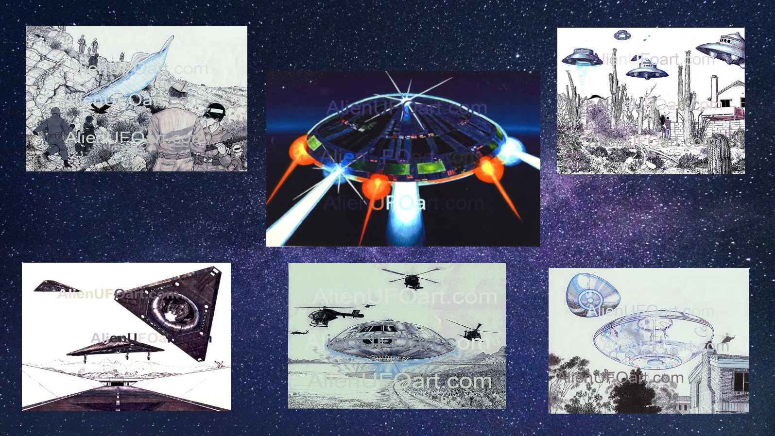 UFO Art Illustrations