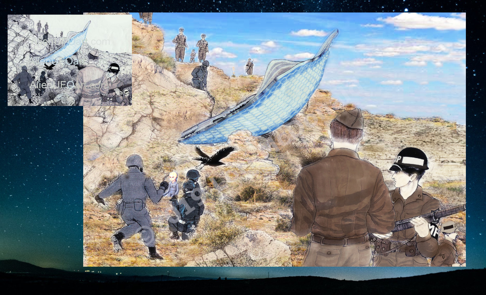 Roswell UFO Crash Site Art