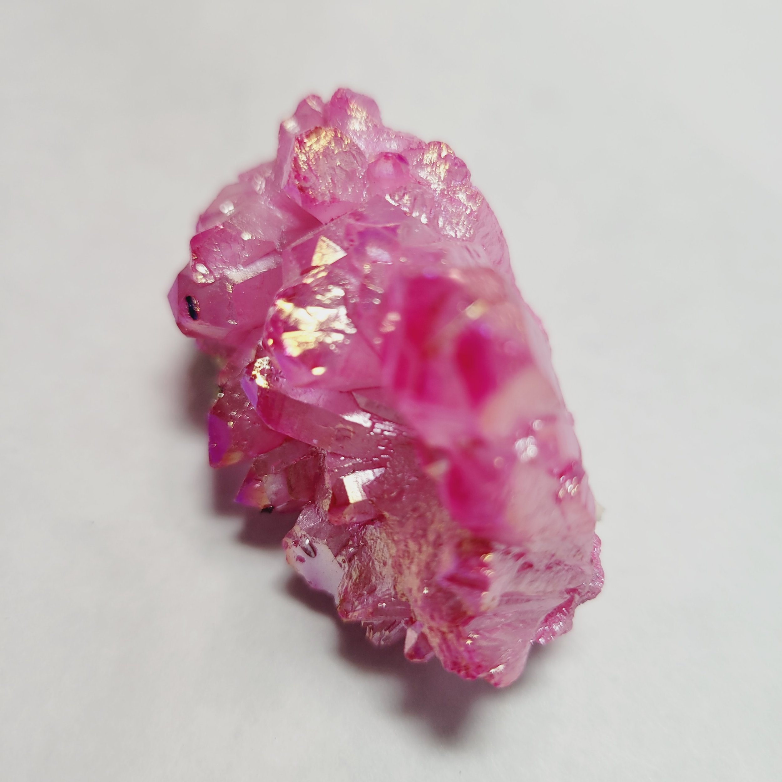 Rose Pink Aura Quartz Crystal Points 100gm