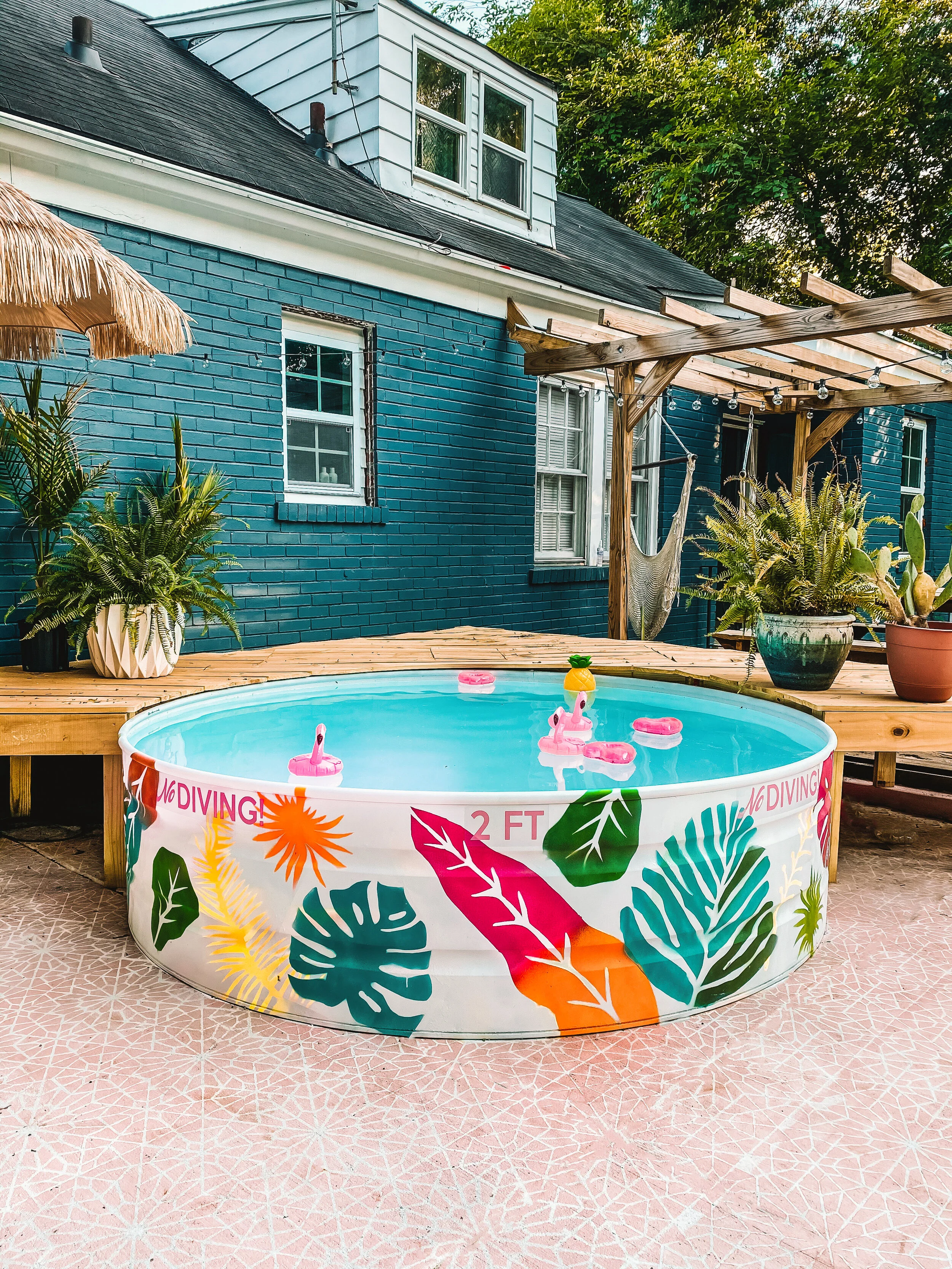 Stock Tank Pool Mural DIY