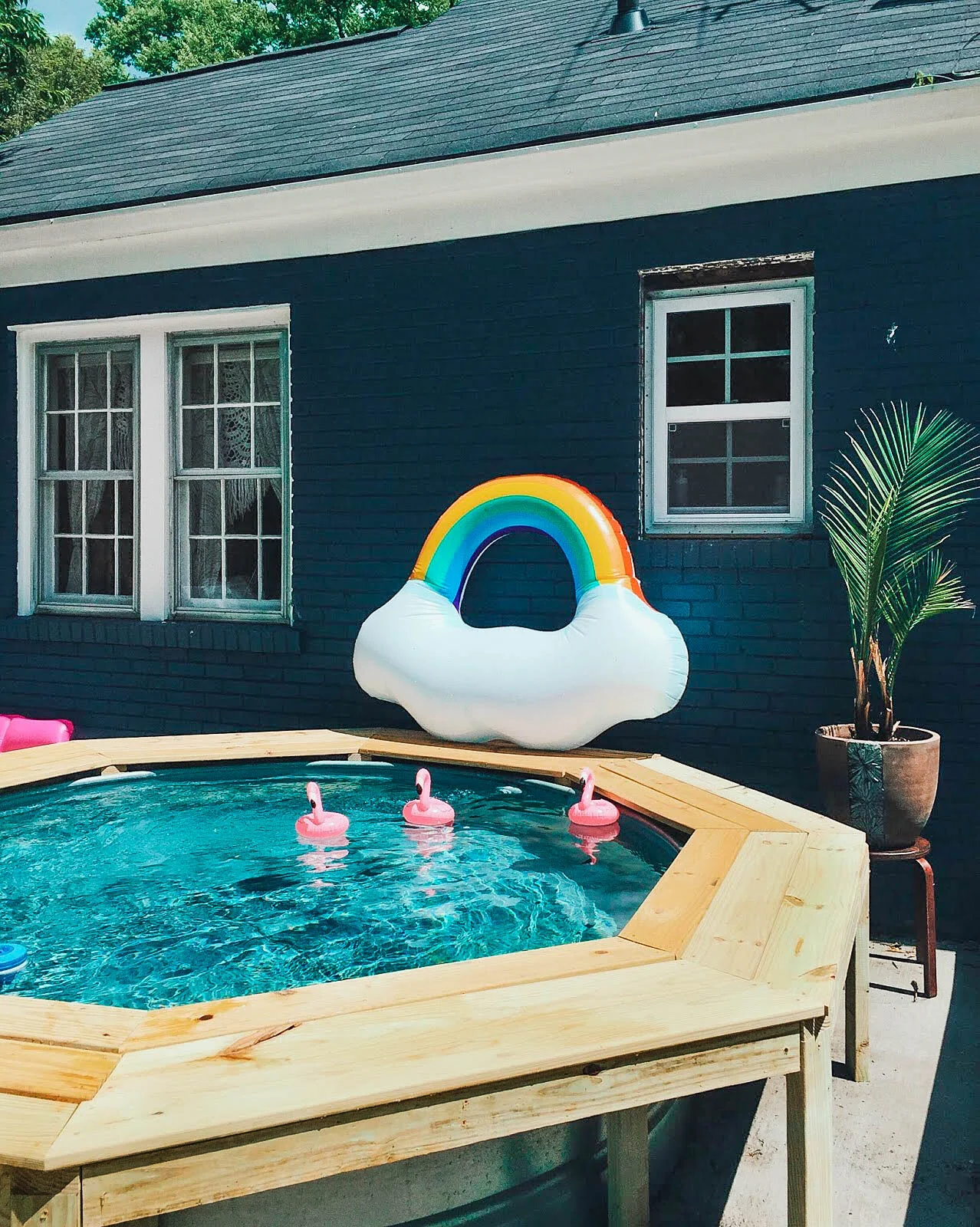 The Original Stock Tank Pool Bench DIY
