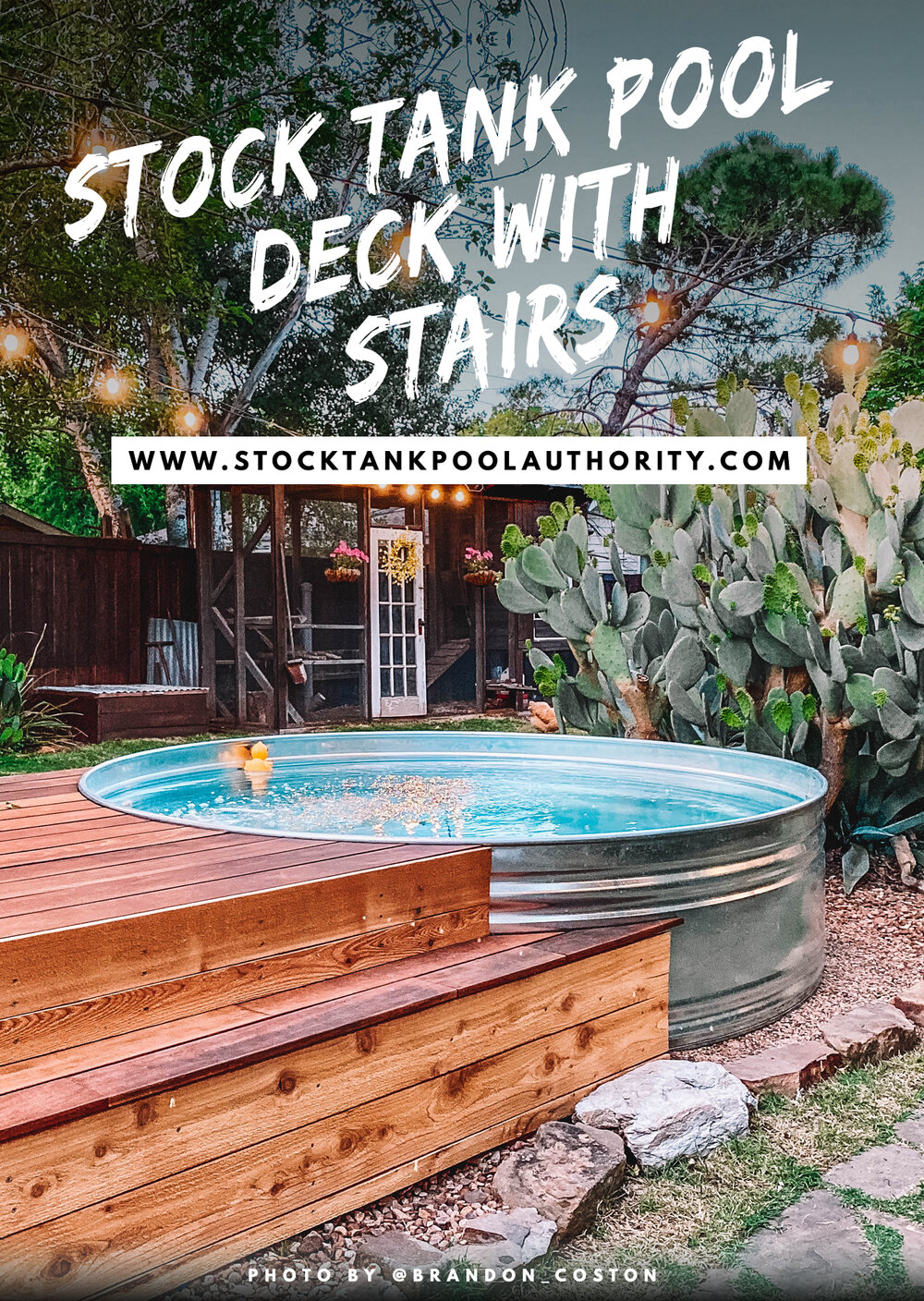 Stock Tank Pool Authority Pinterest Stock Tank Pool Deck With Stairs.jpg