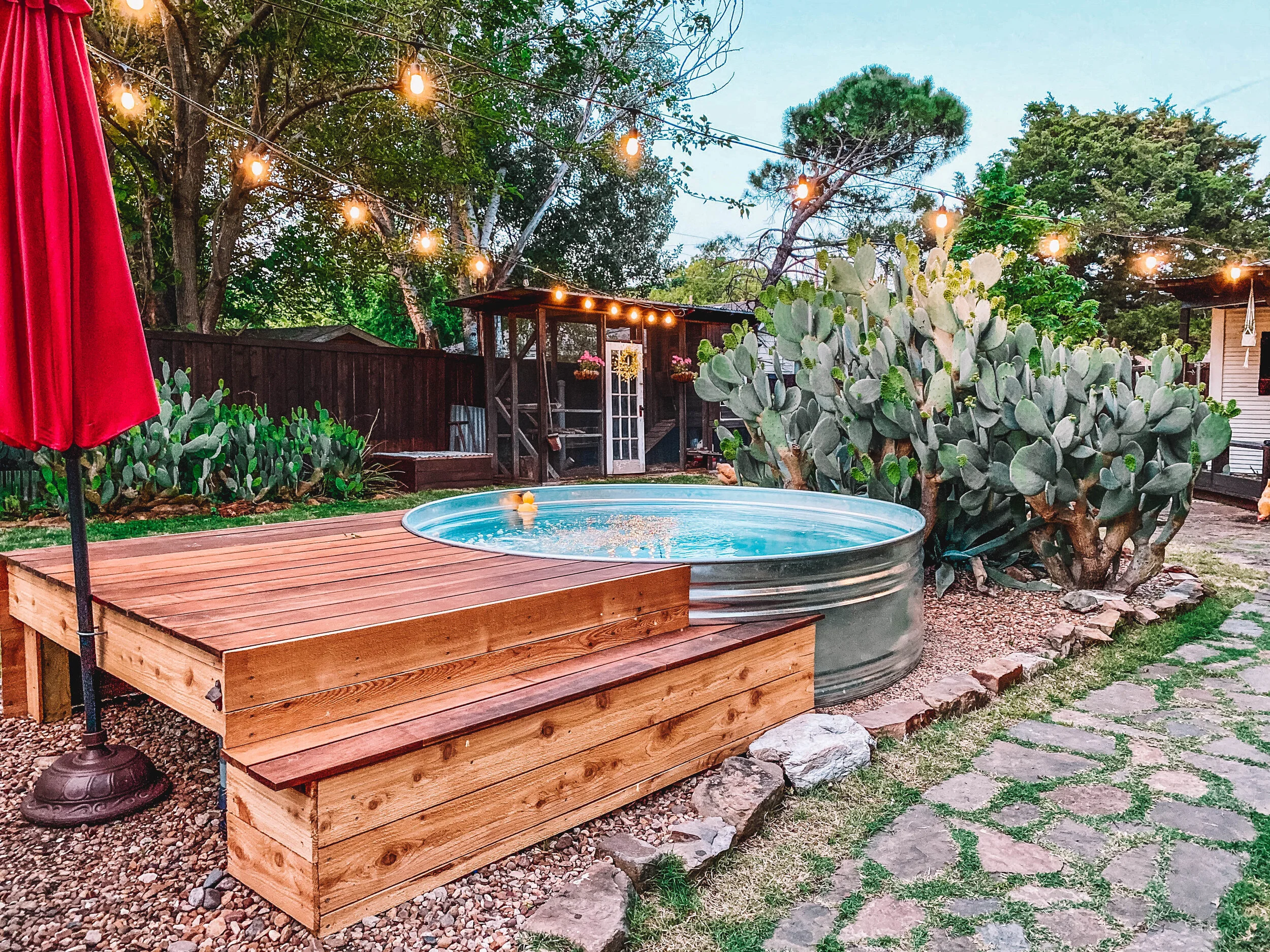 A Texas Stock Tank Pool Deck Tour