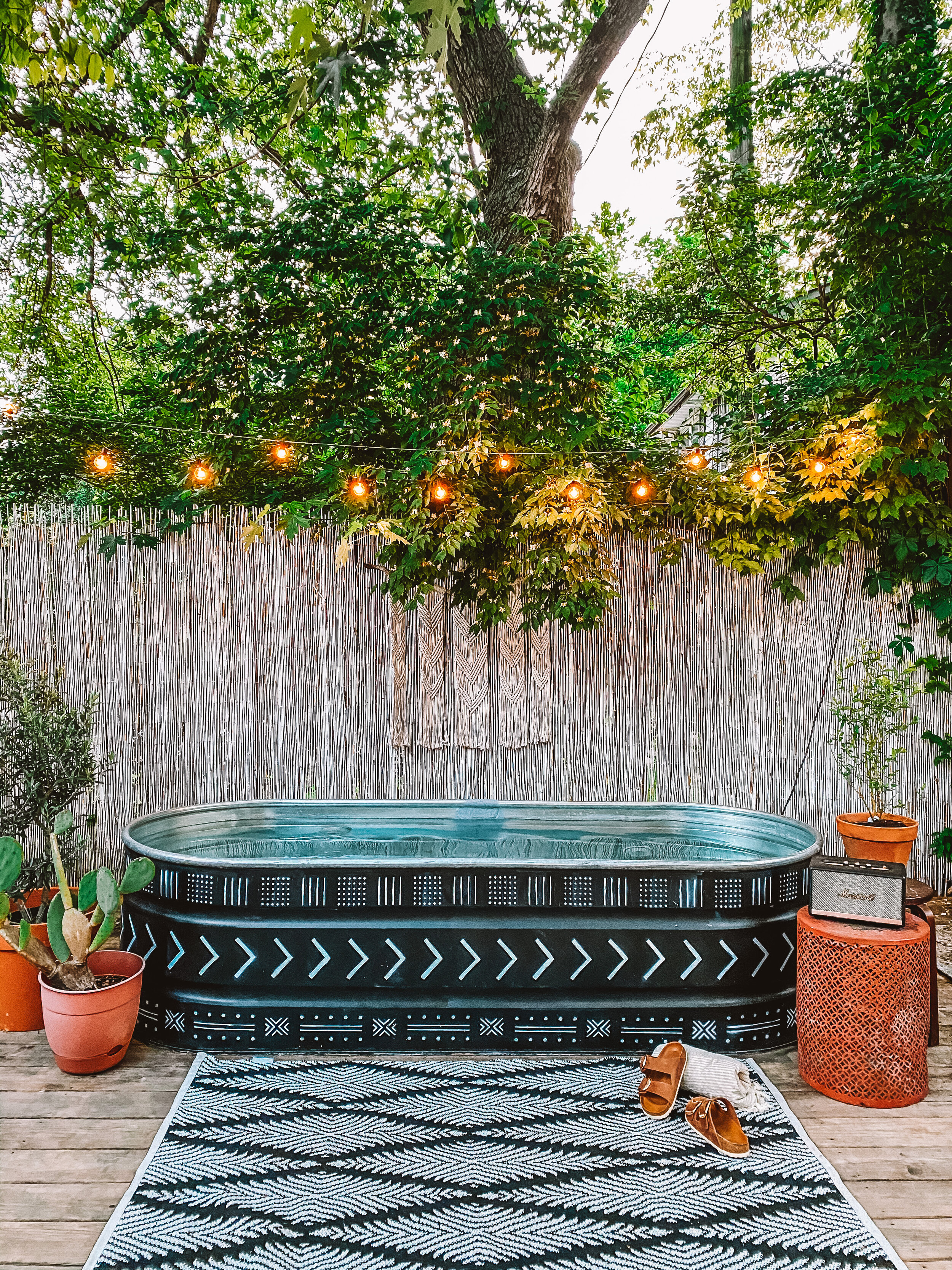 Mud Cloth Stock Tank Pool Stencil DIGITAL FILE