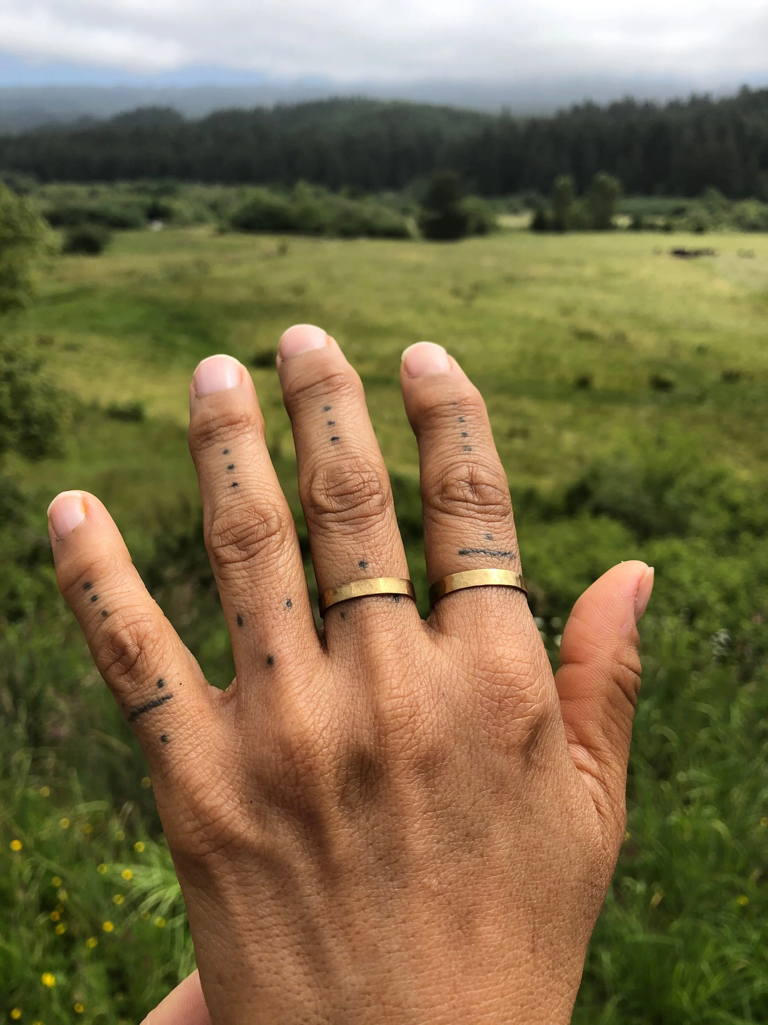 Hammered Brass Stacker Ring — Selene Joy Designs