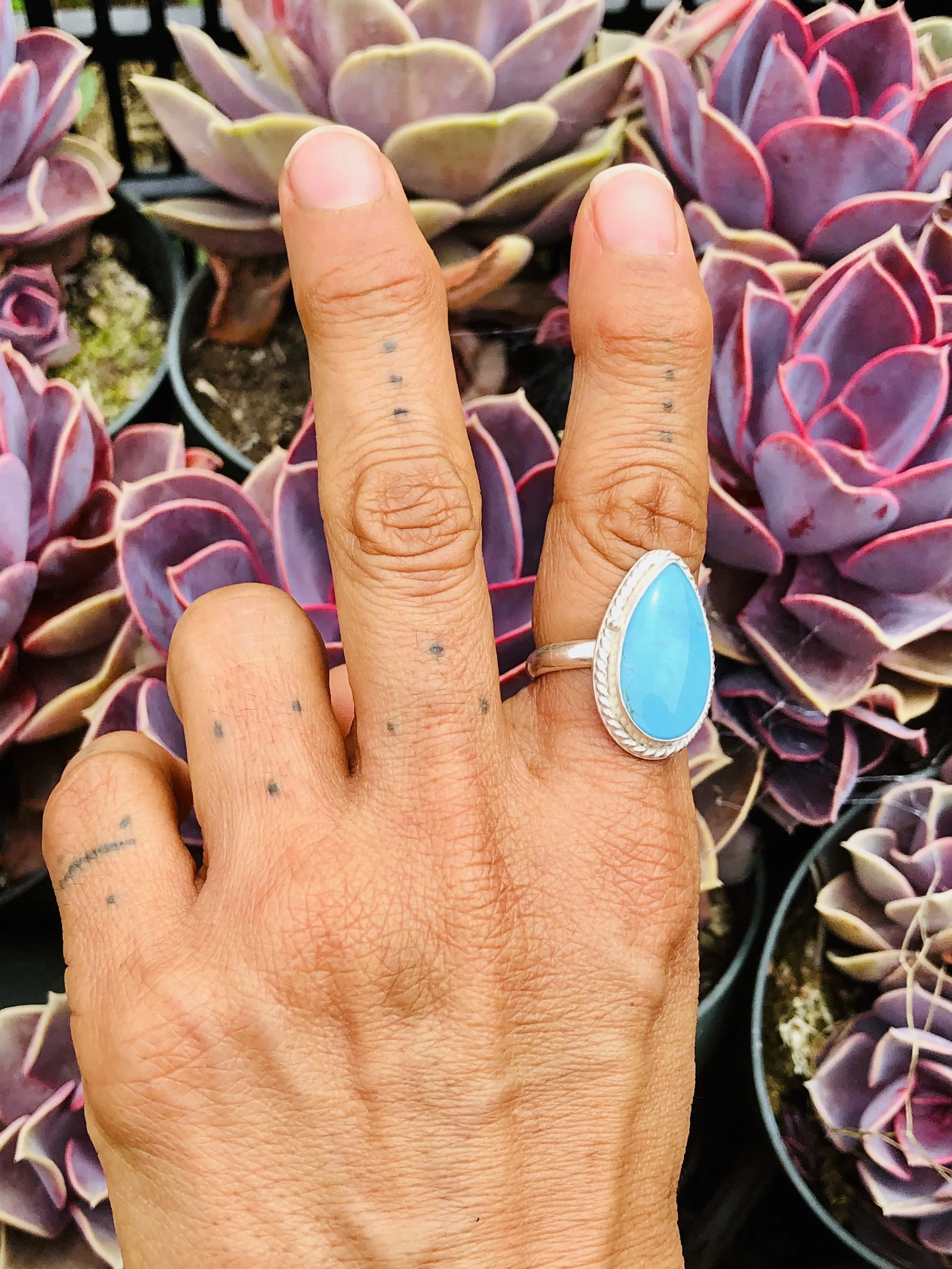 Peace Turquoise silver ring .jpeg