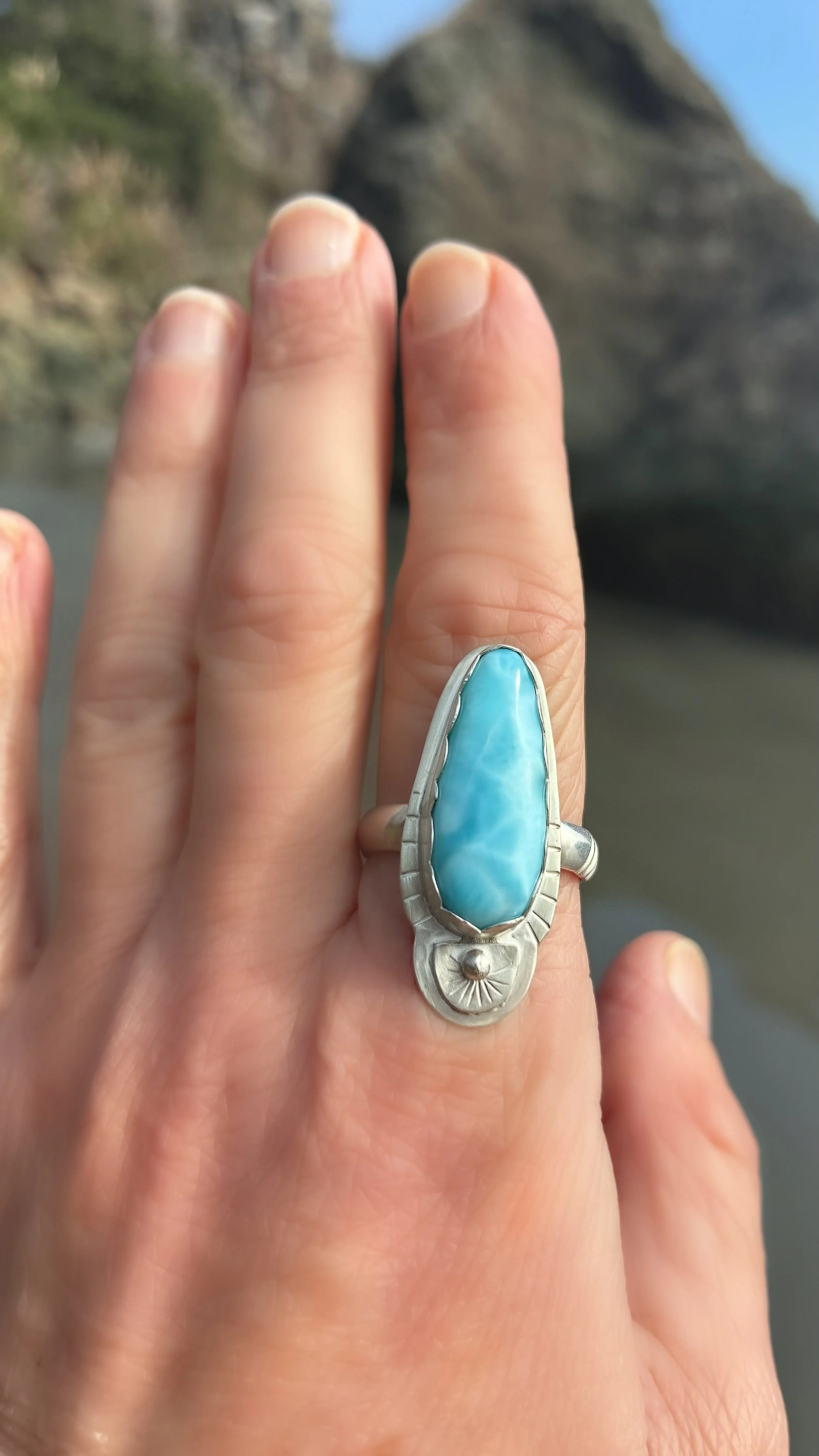 Larimar Staped Silver ring 1.jpeg